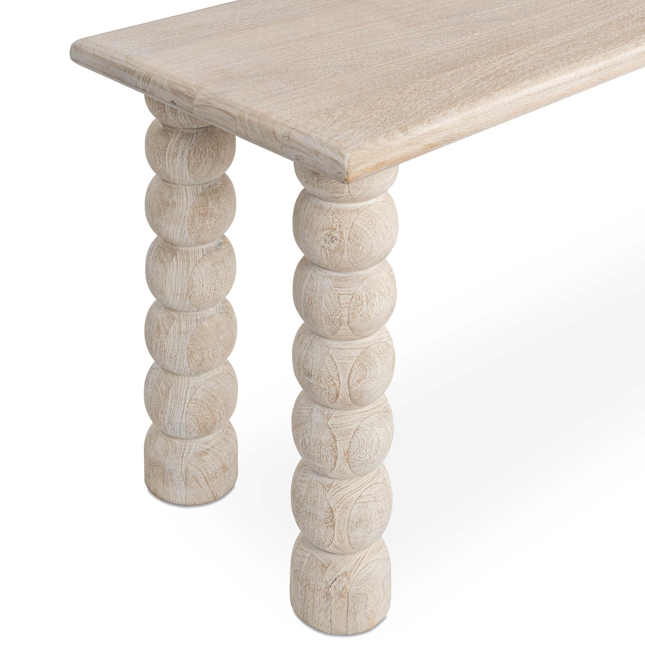Adir Solid Wood Console Table, Cream