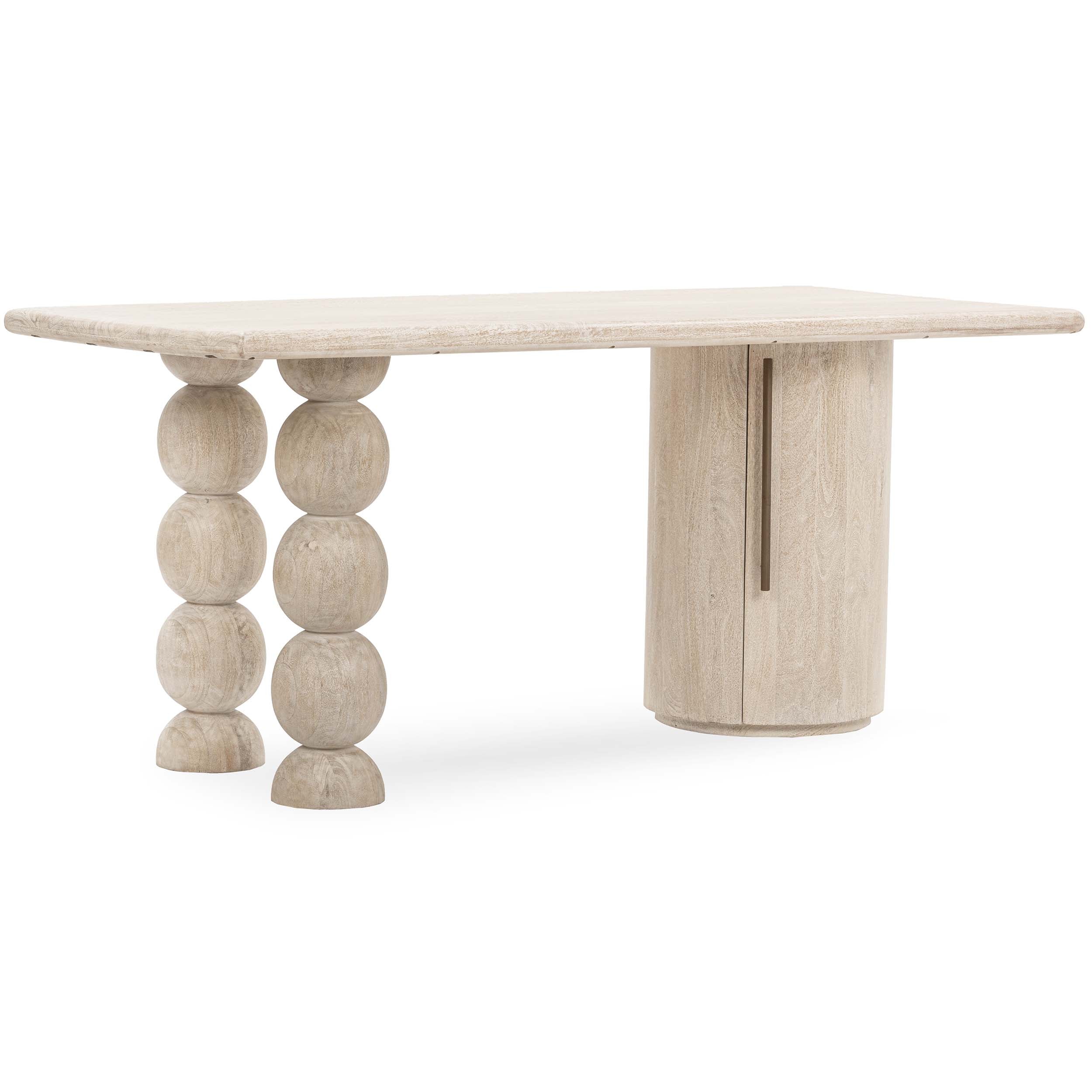 Adir Solid Wood Desk, Cream