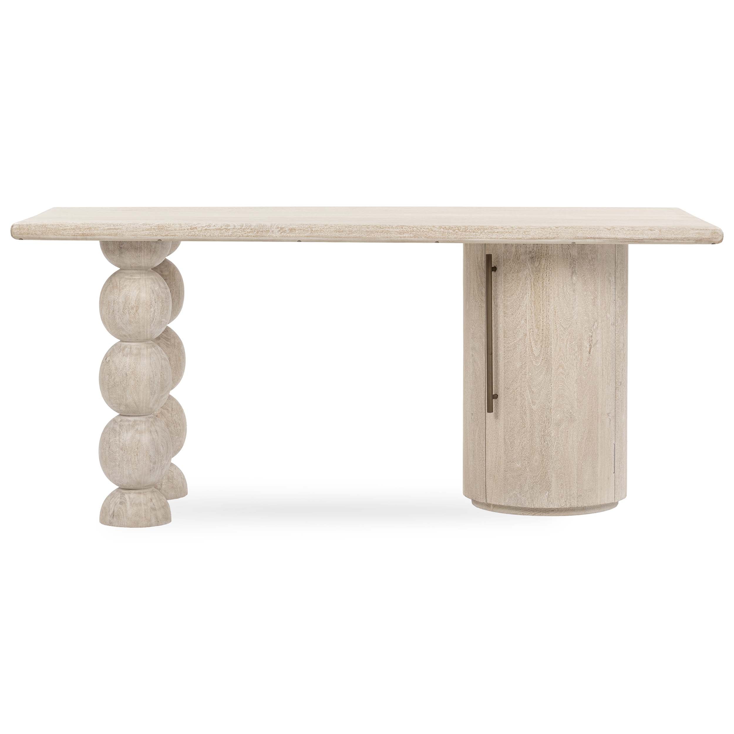 Adir Solid Wood Desk, Cream