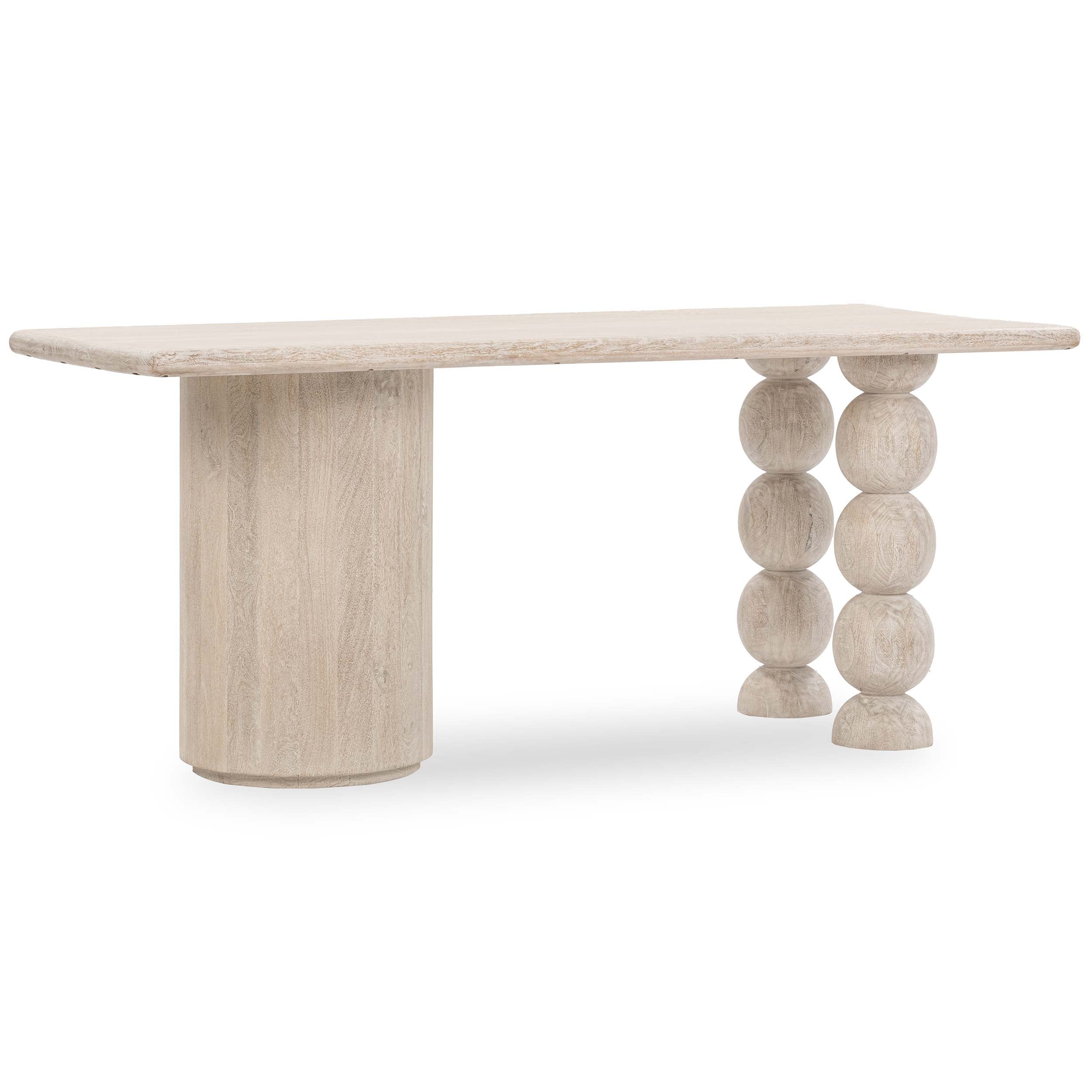 Adir Solid Wood Desk, Cream