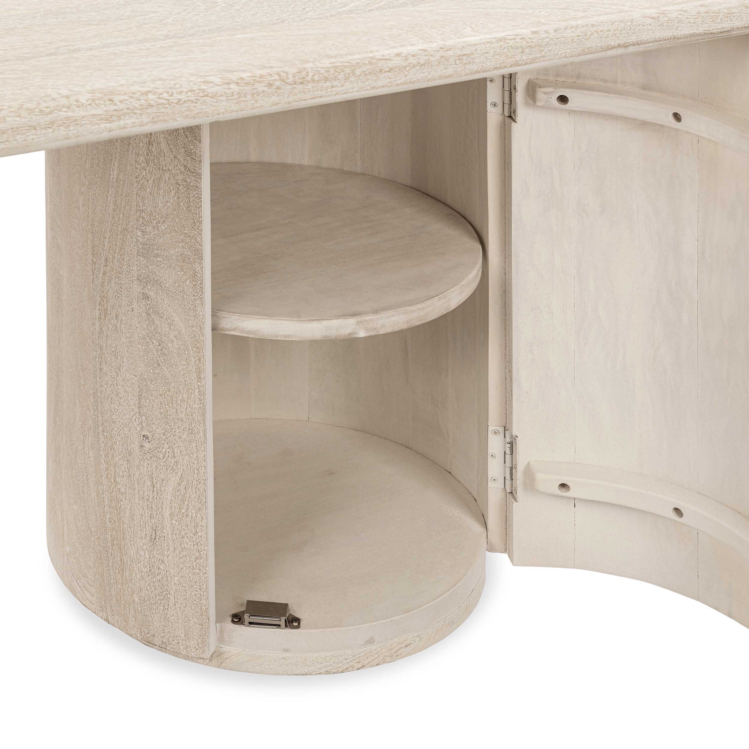 Adir Solid Wood Desk, Cream