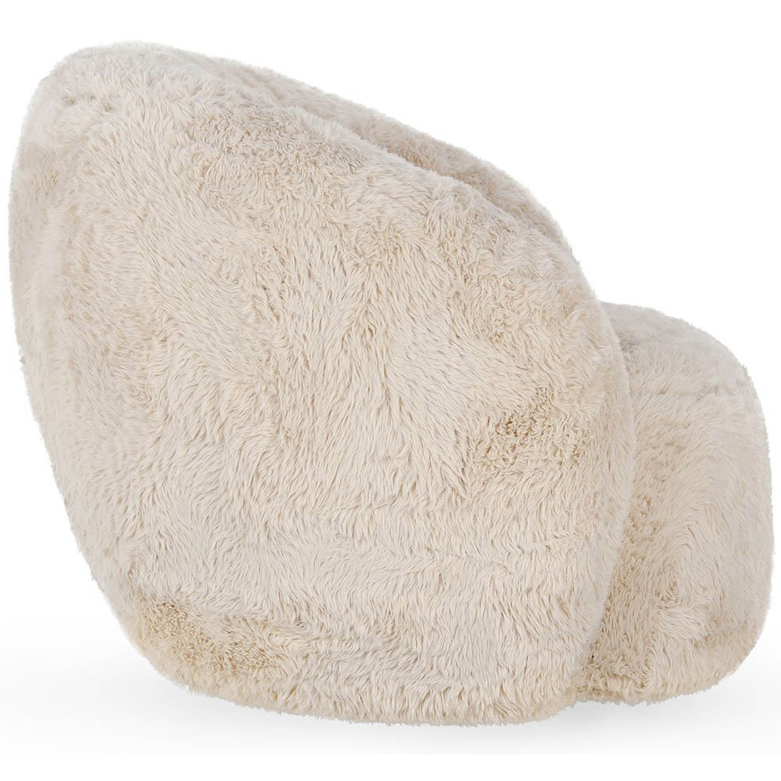 Adley Plush Swivel Chair, Sand
