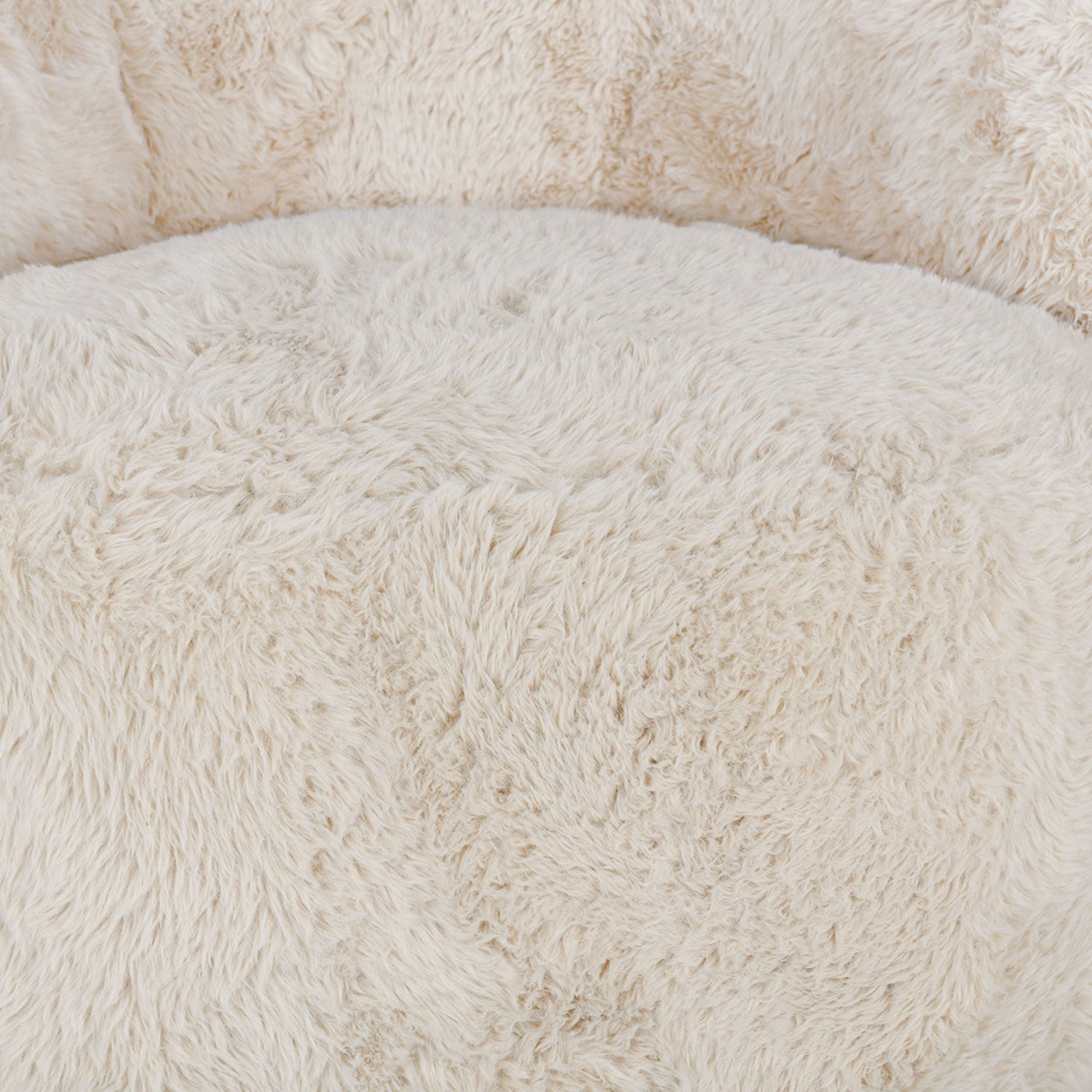 Adley Plush Swivel Chair, Sand