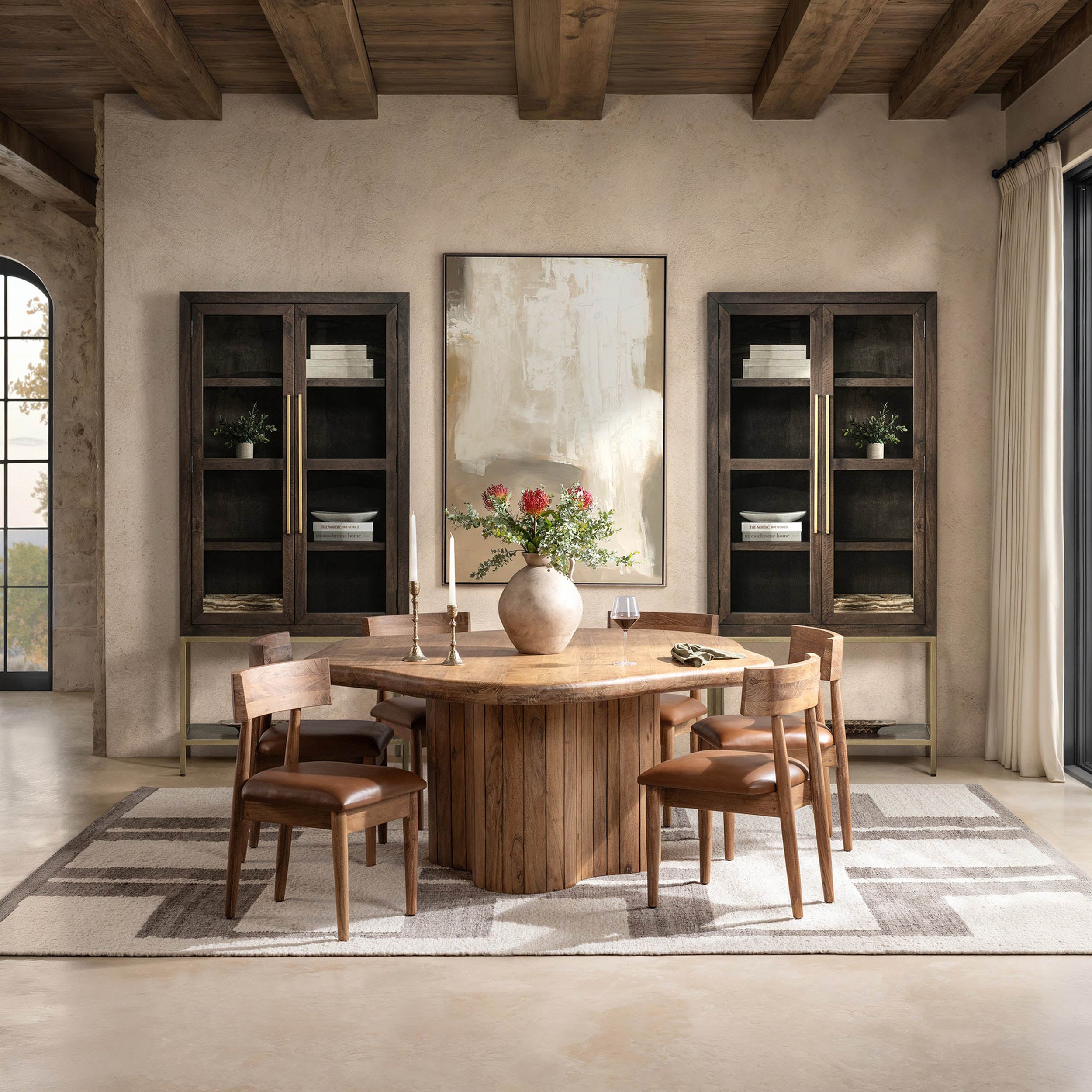 Alvaro Dining Table, Golden Wheat