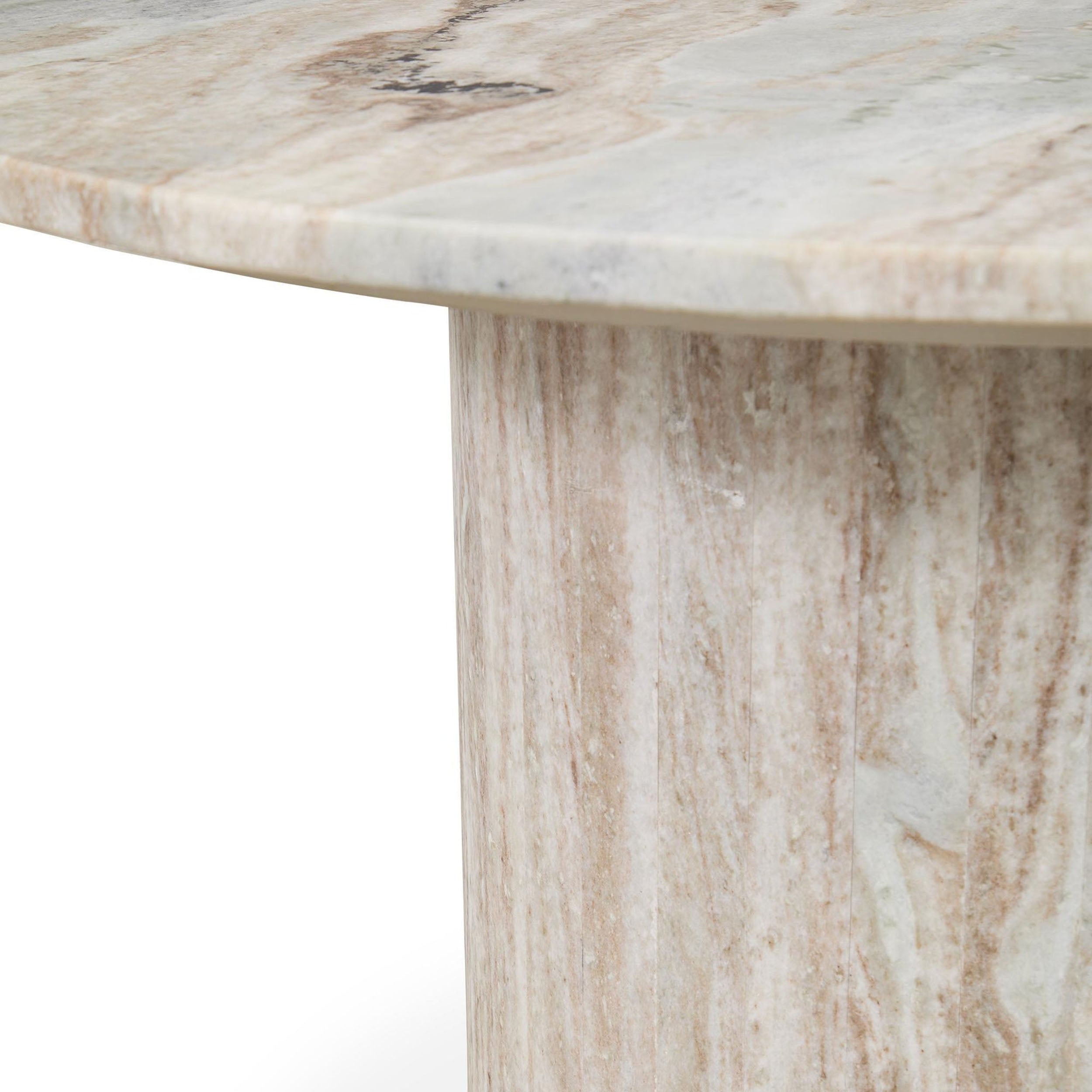 Amberly Marble Round Coffee Table, Rusty Gray