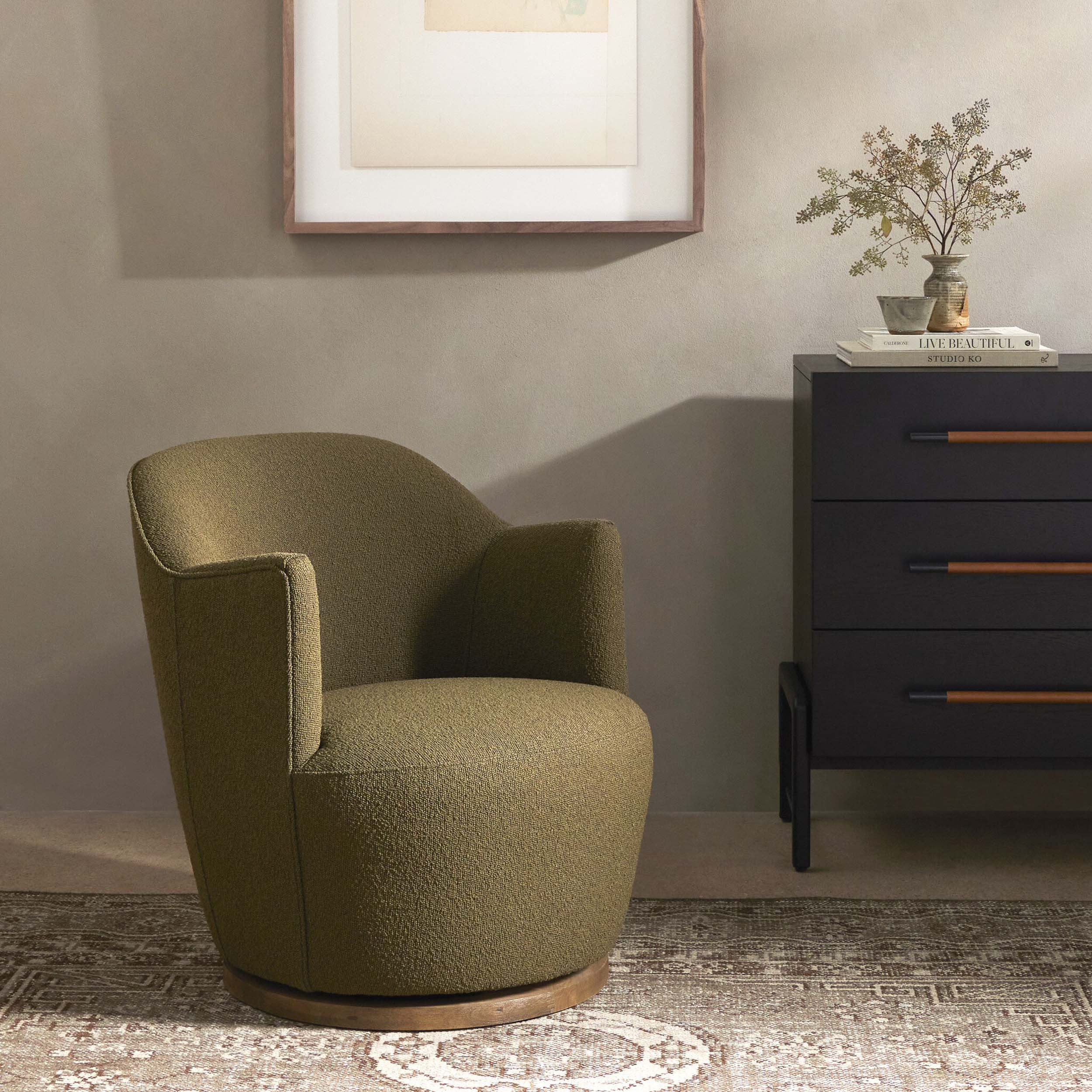 Aurora Swivel Chair, Surrey Olive
