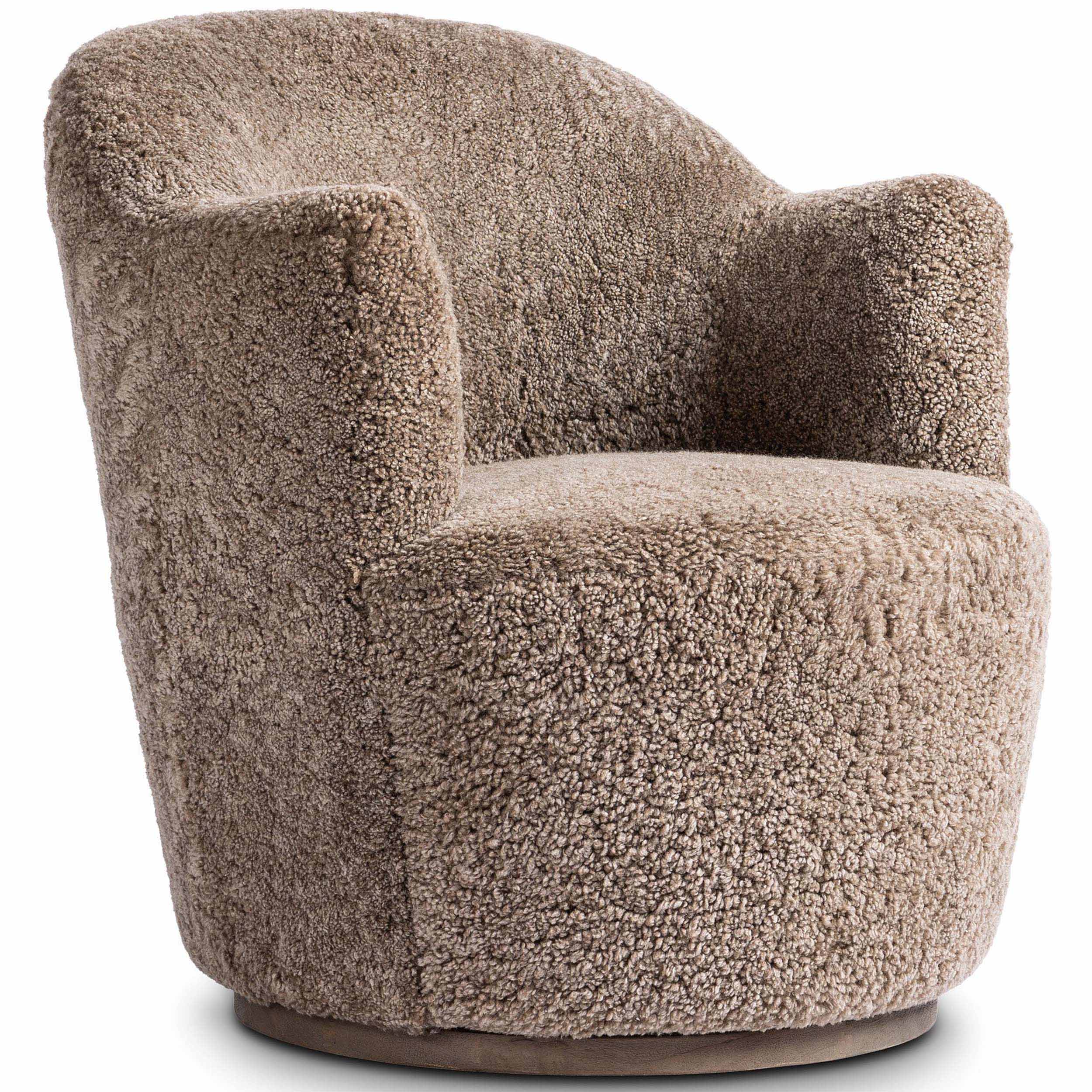 Aurora Swivel Chair, Taupe