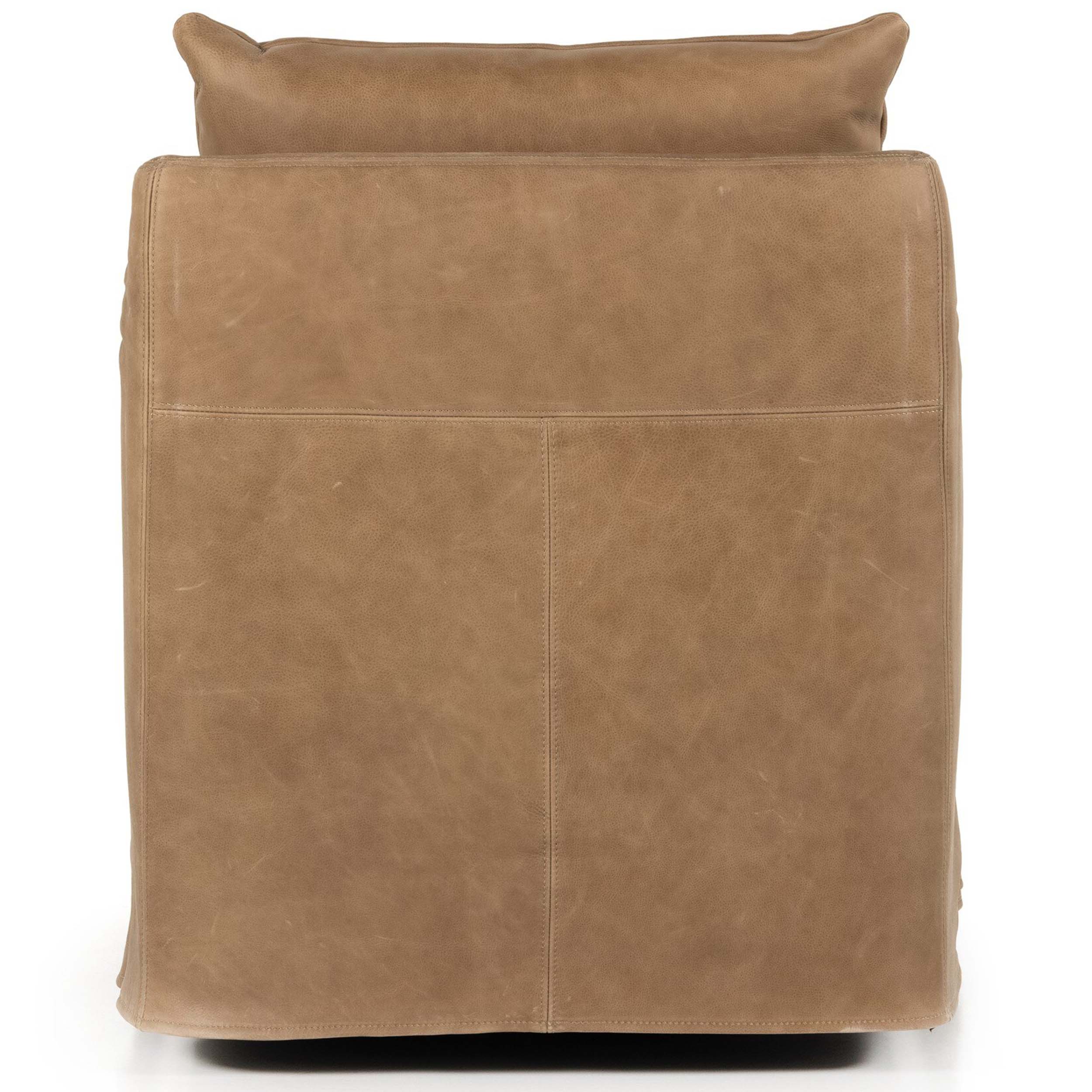 Banks Slipcover Swivel Chair, Palermo Drift