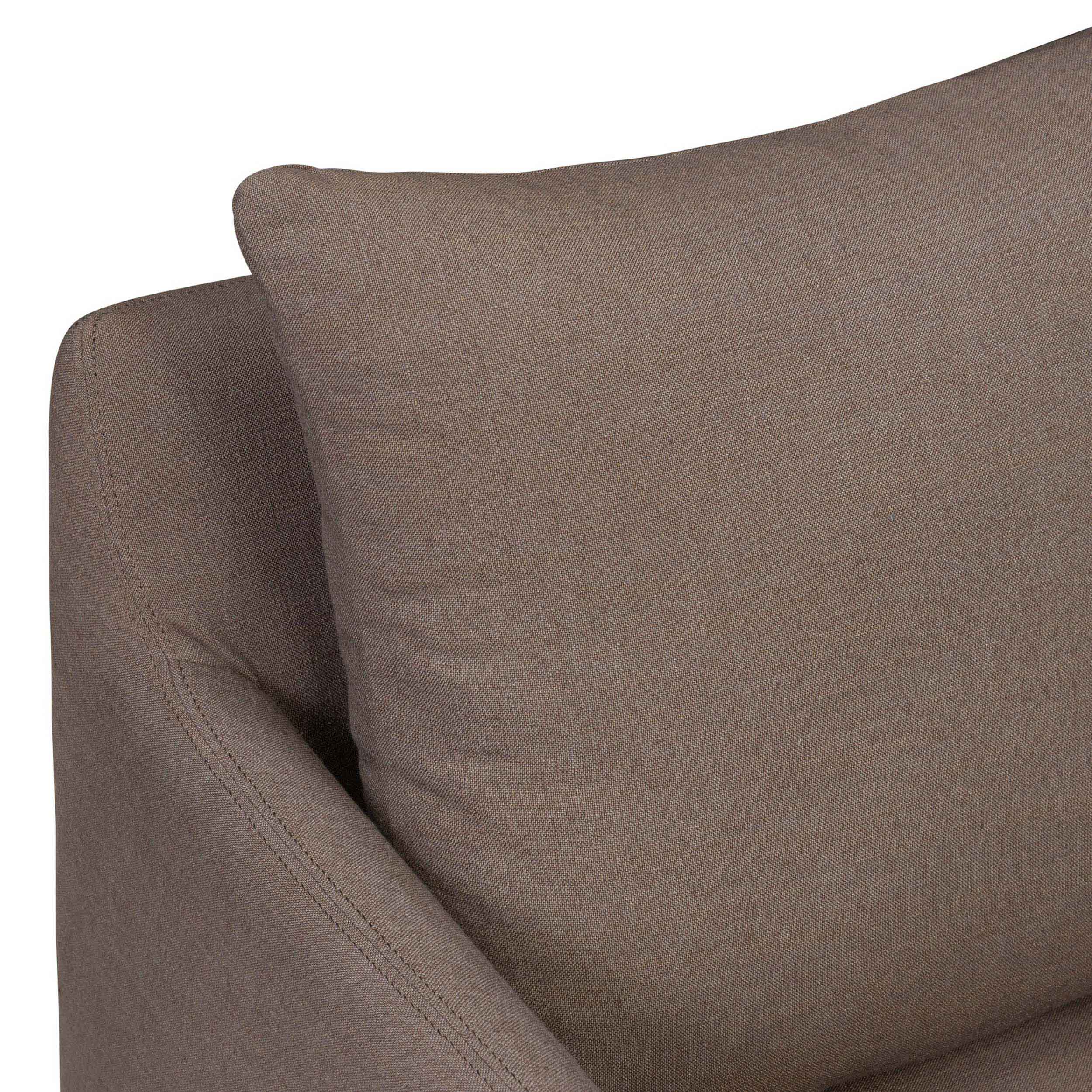 Banks Slipcover Swivel Chair, Savoy Coffee