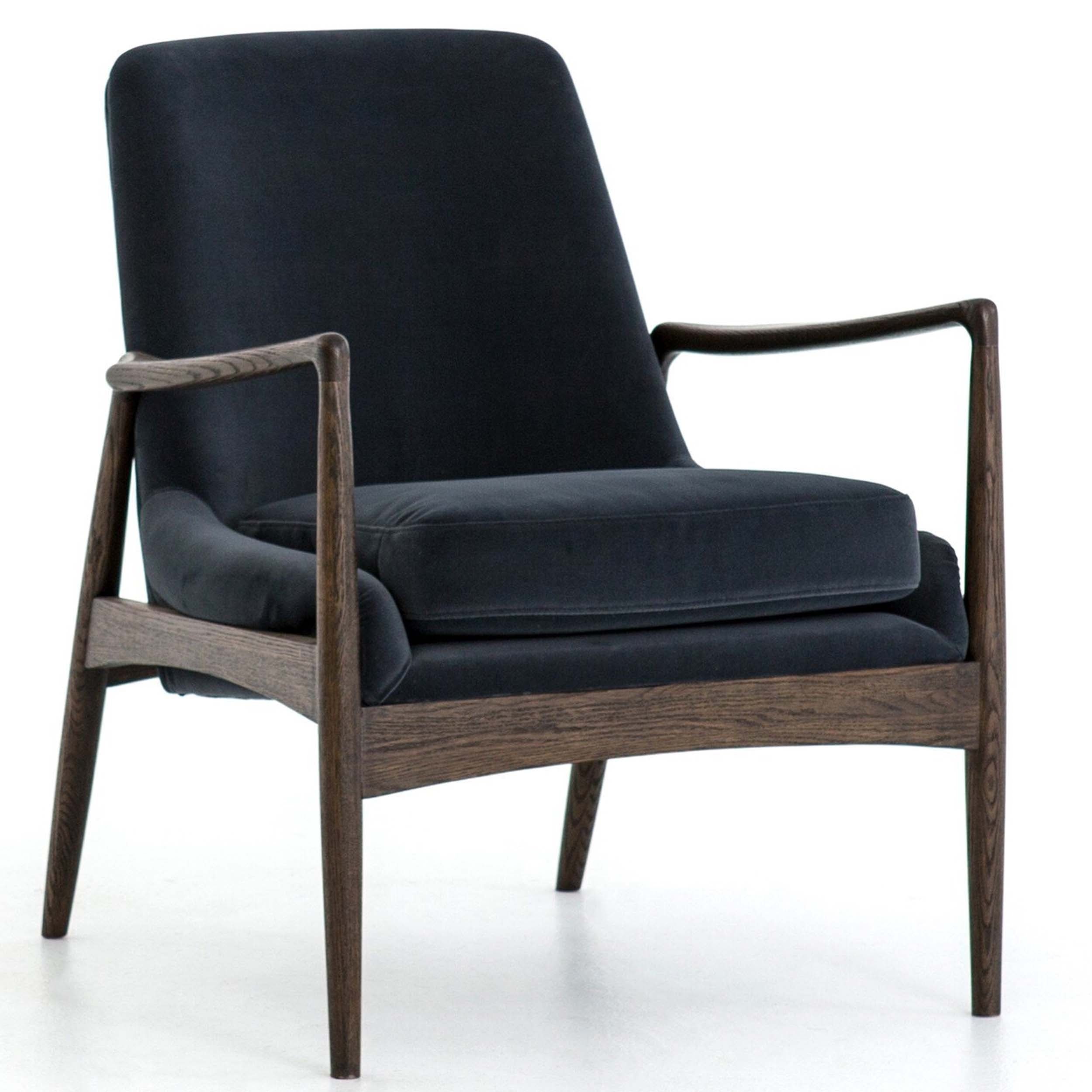 Braden Chair, Modern Velvet Shadow
