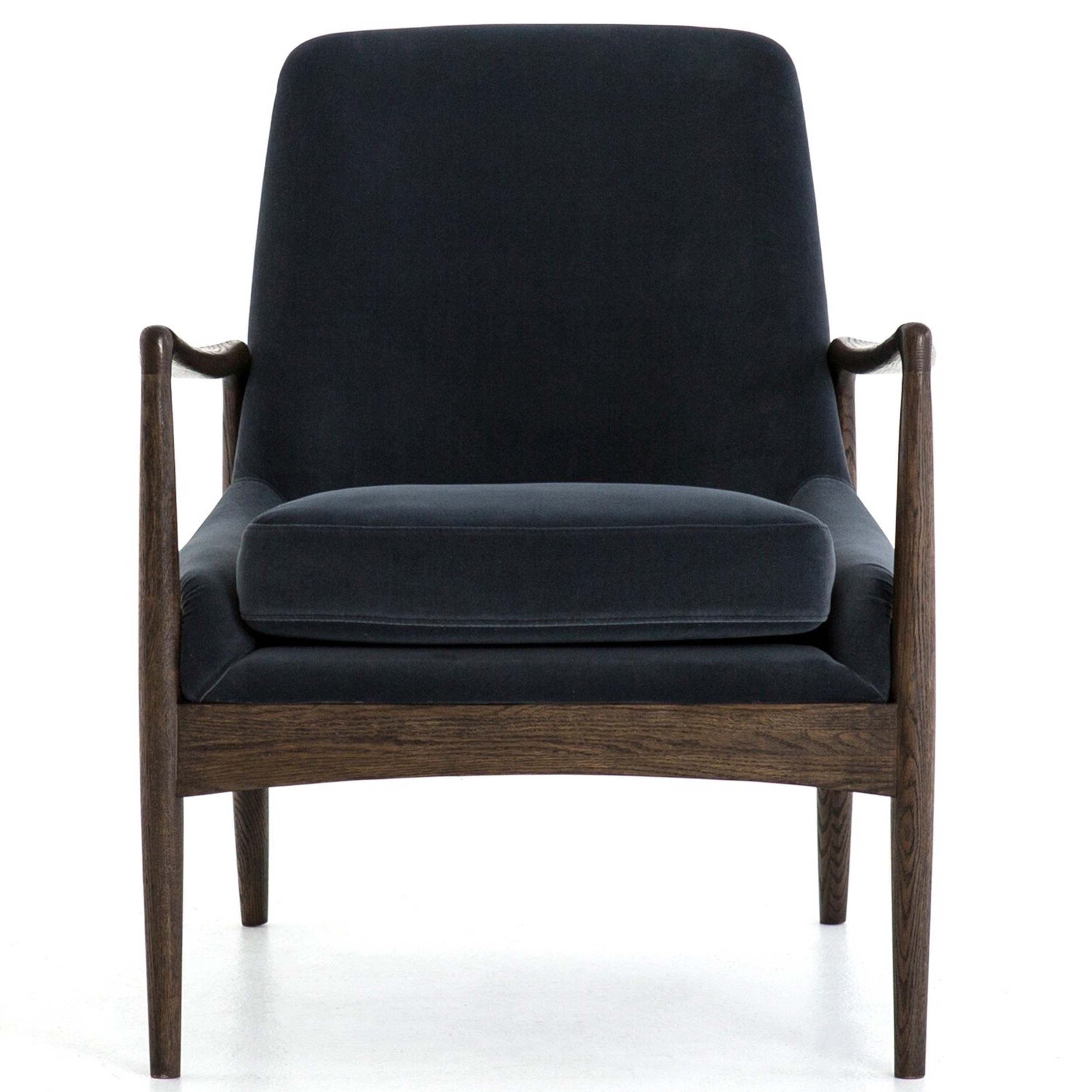 Braden Chair, Modern Velvet Shadow