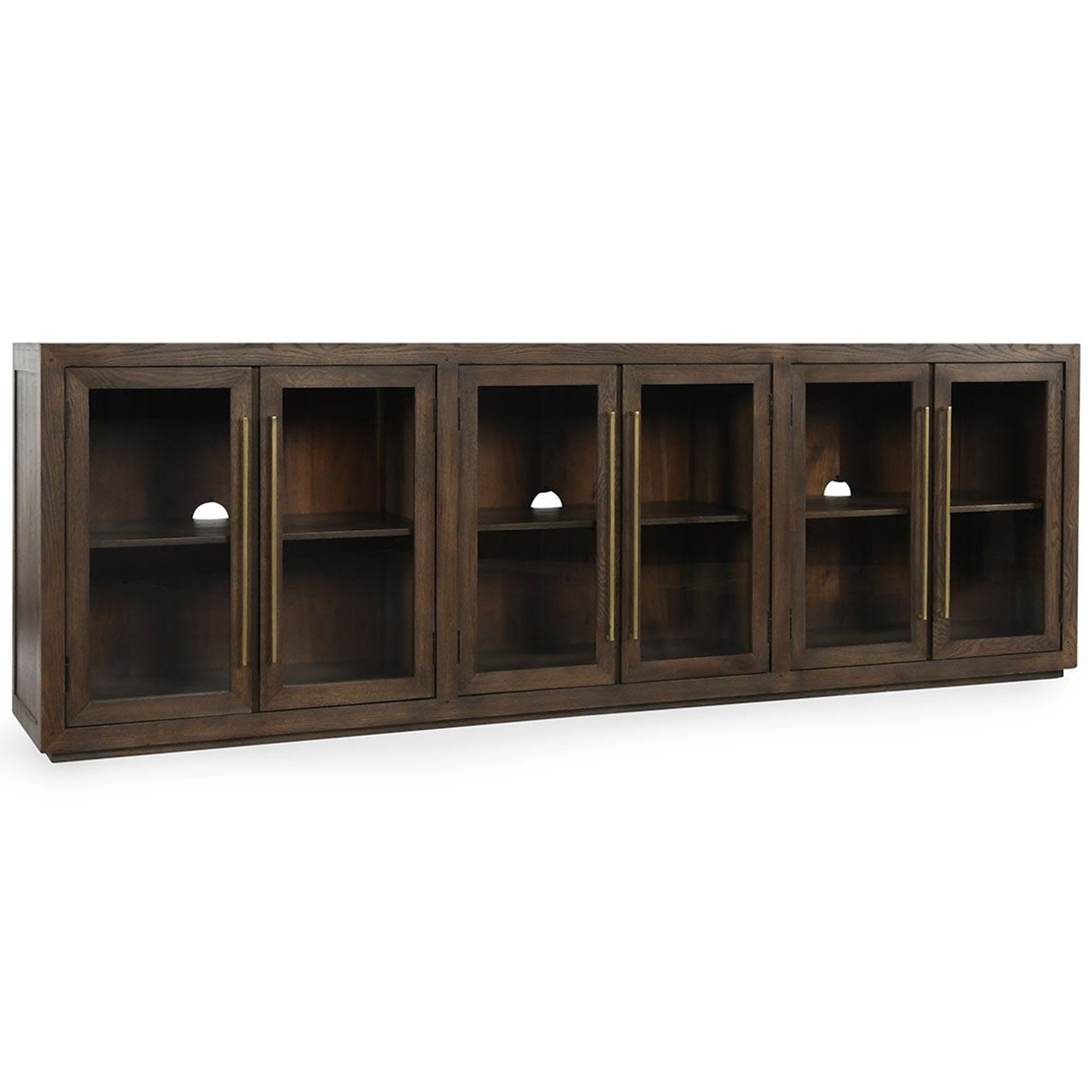 Bradley Solid Wood 6 Dr Cabinet, Landmark Brown