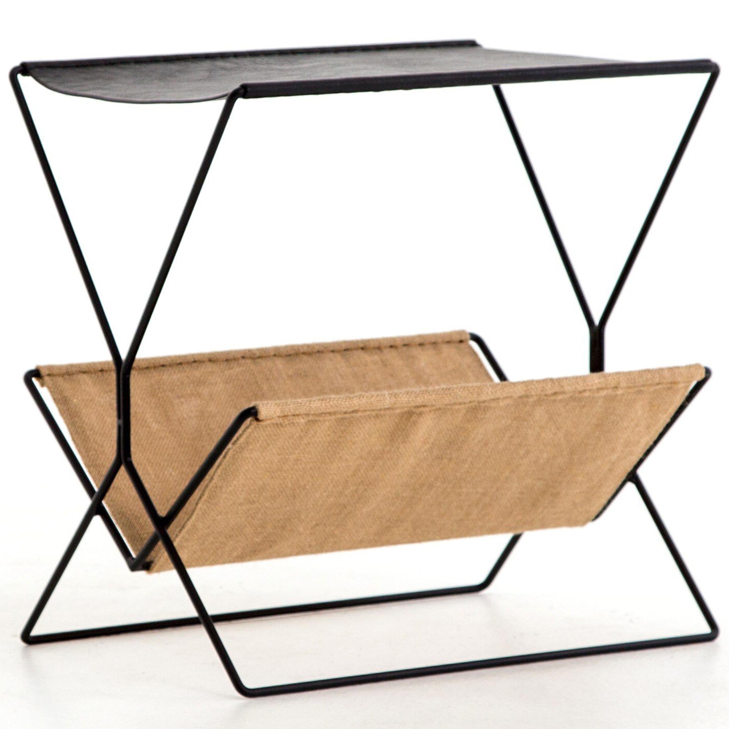 Monarch Magazine Rack, Distressed Black