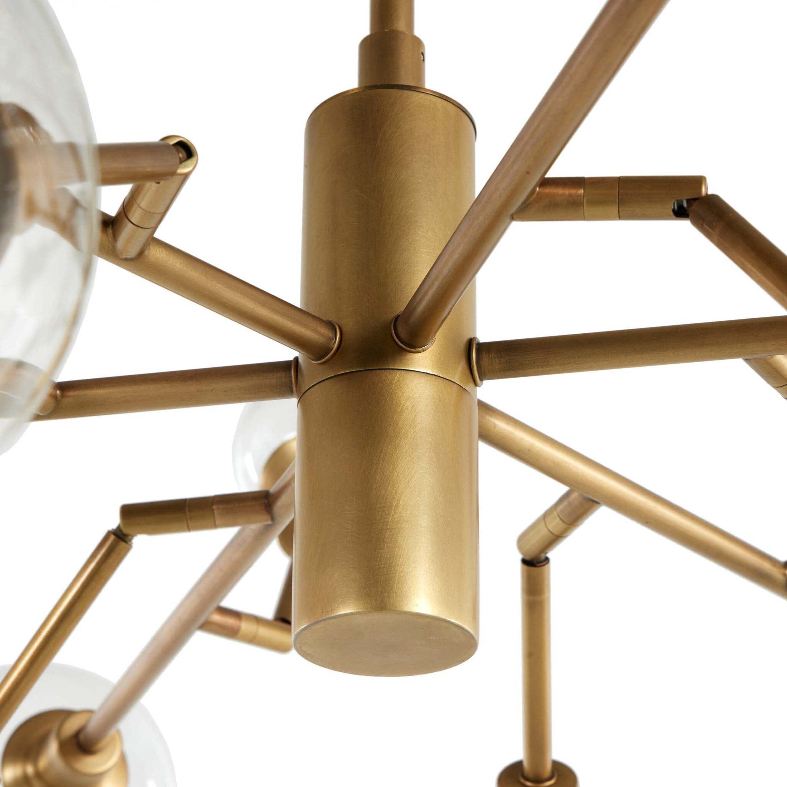 Pellman Chandelier, Matte Brass