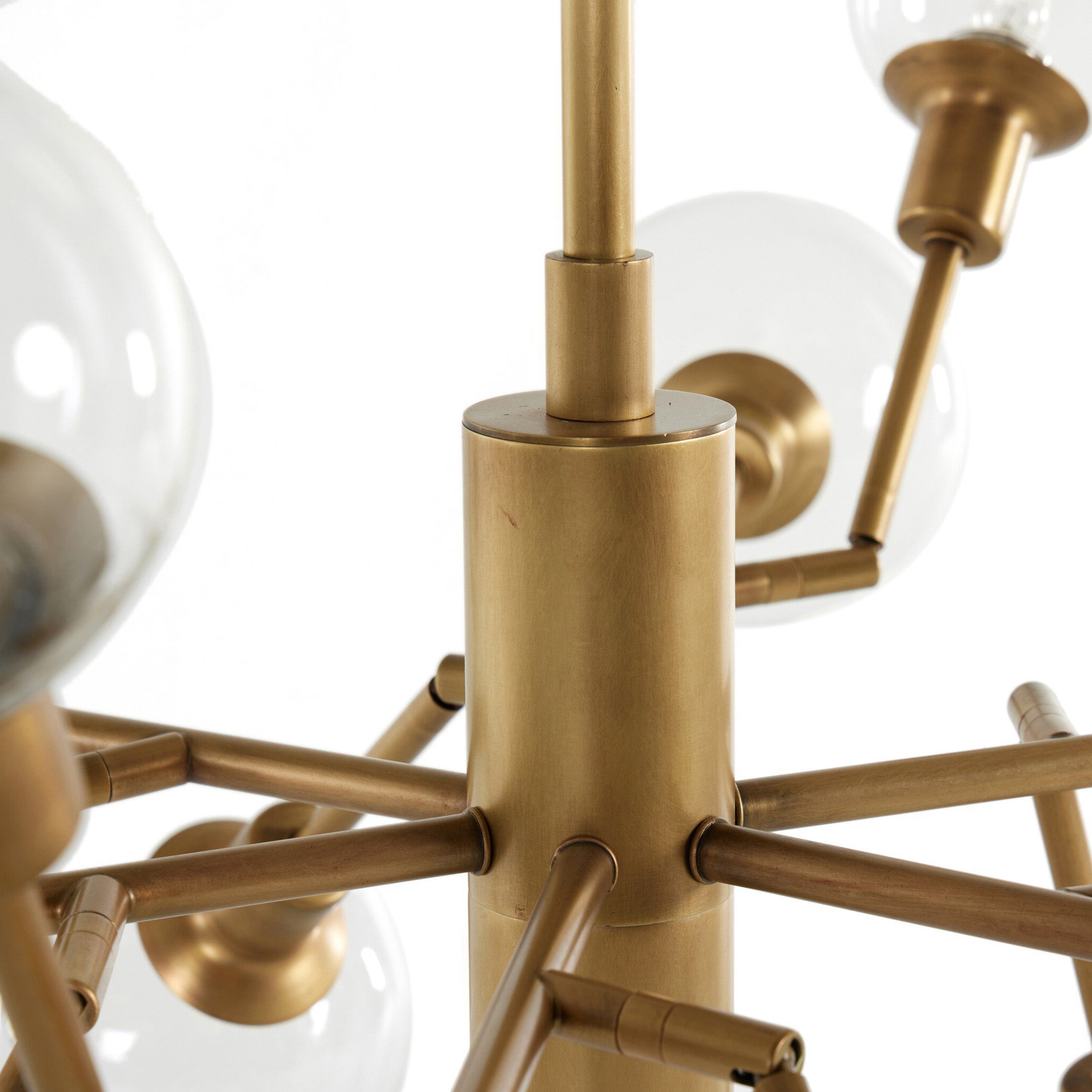 Pellman Chandelier, Matte Brass