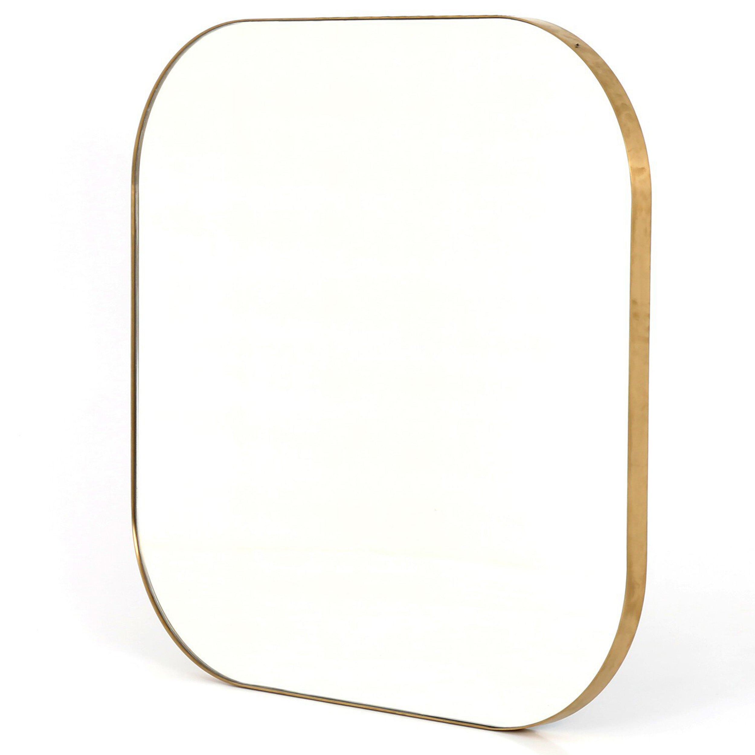 Bellvue Square Mirror, Polished Brass