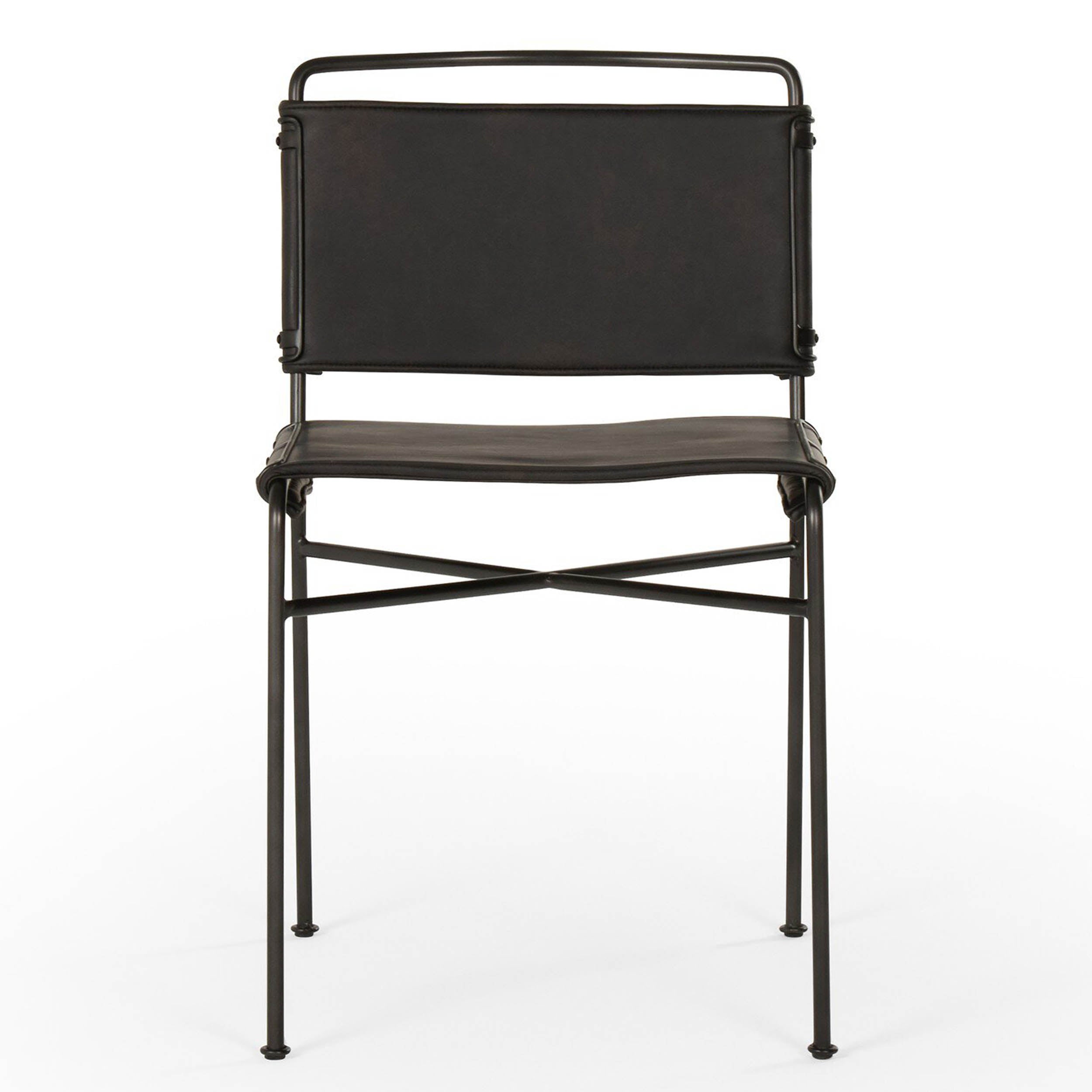 Wharton Dining Chair, Distressed Black