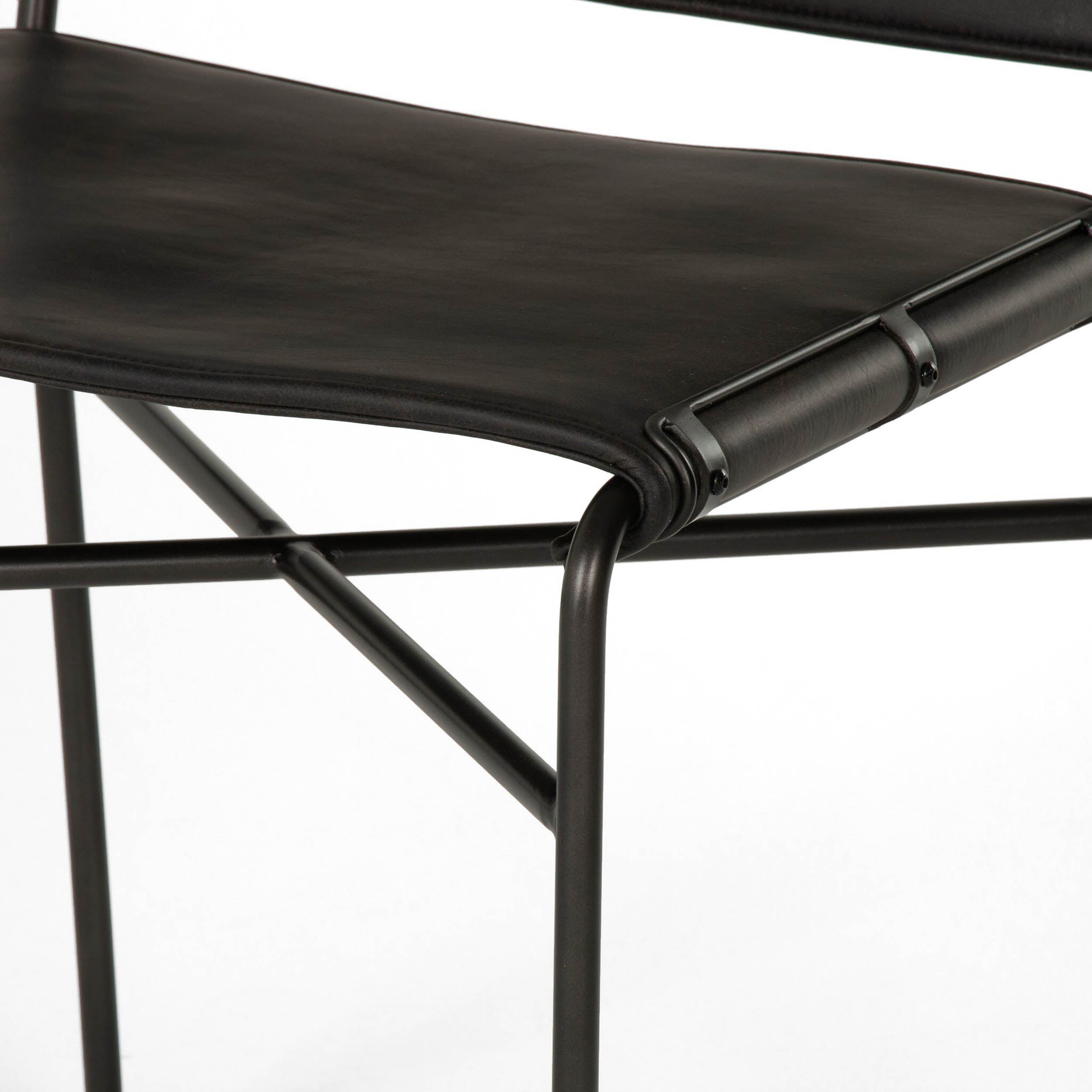 Wharton Dining Chair, Distressed Black