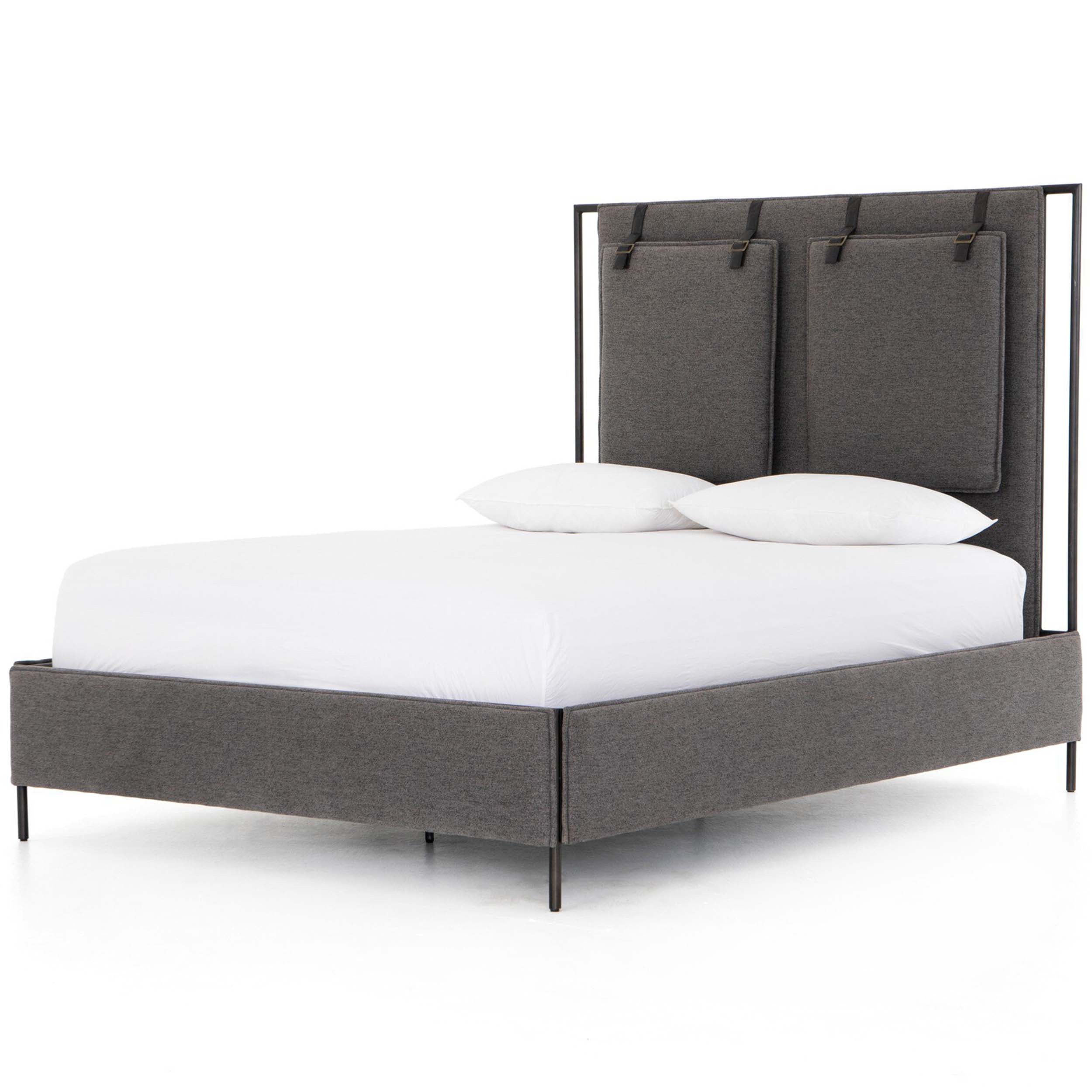 Leigh Upholstered Bed, San Remo Ash