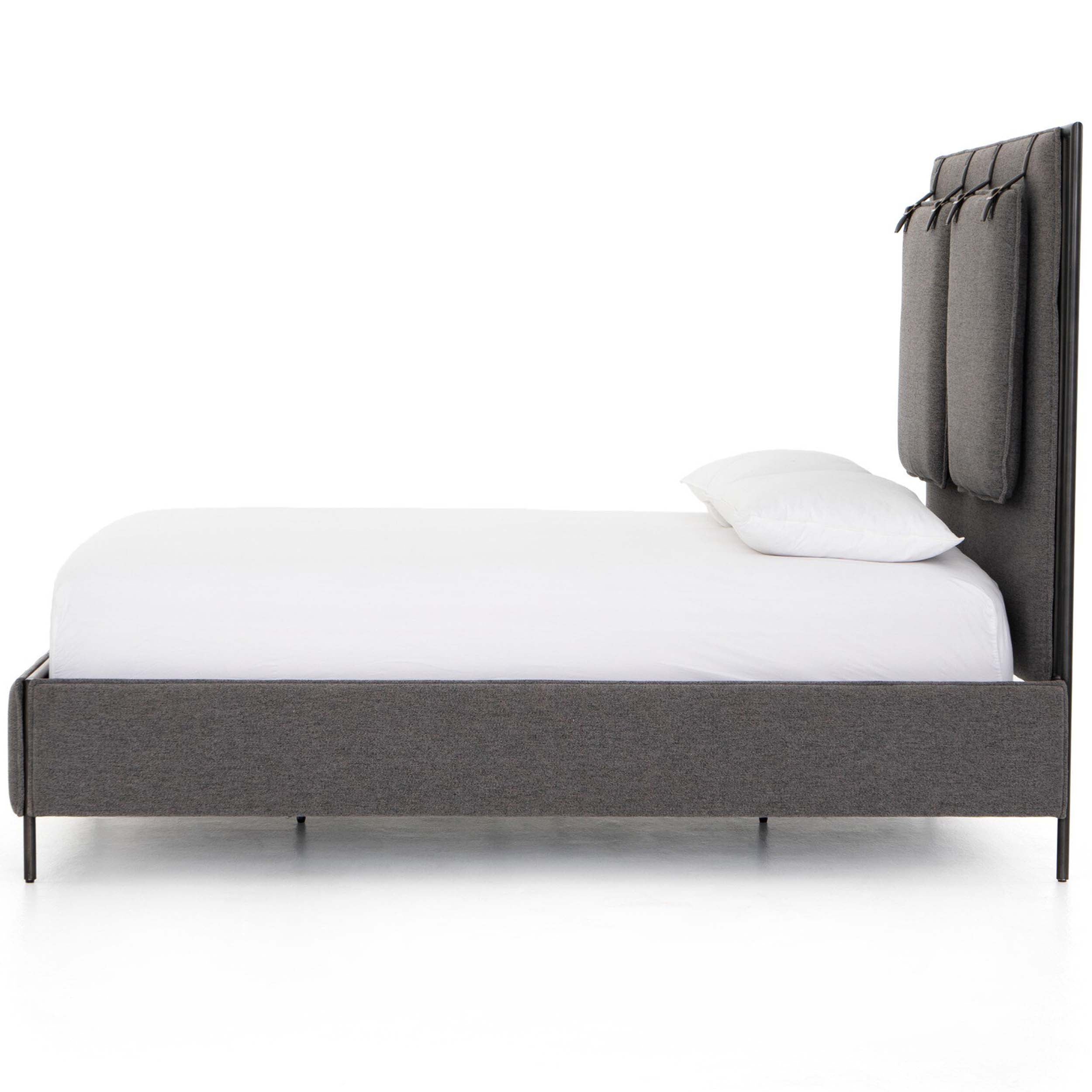 Leigh Upholstered Bed, San Remo Ash