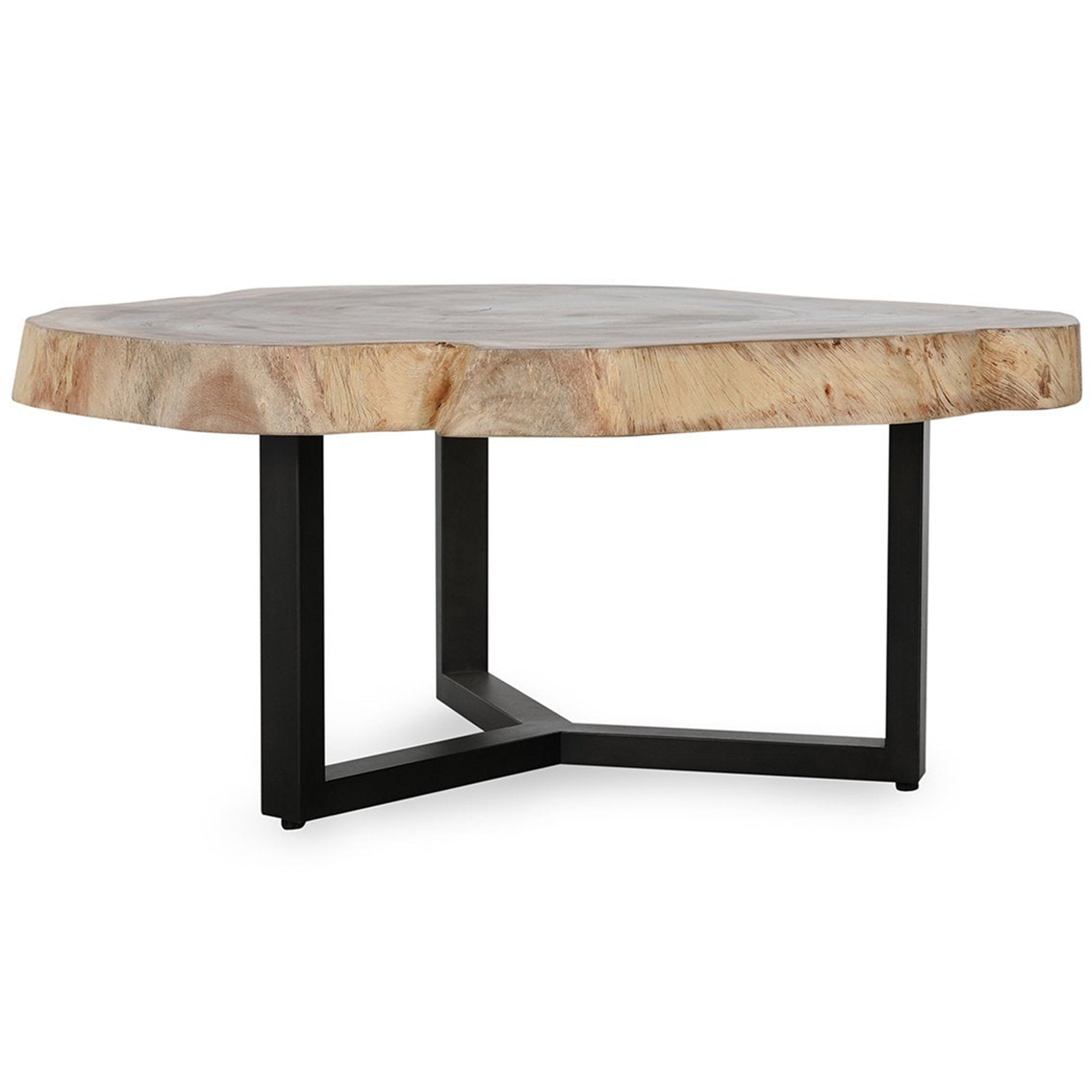 Celine Solid Live Edge Coffee Table, Natural
