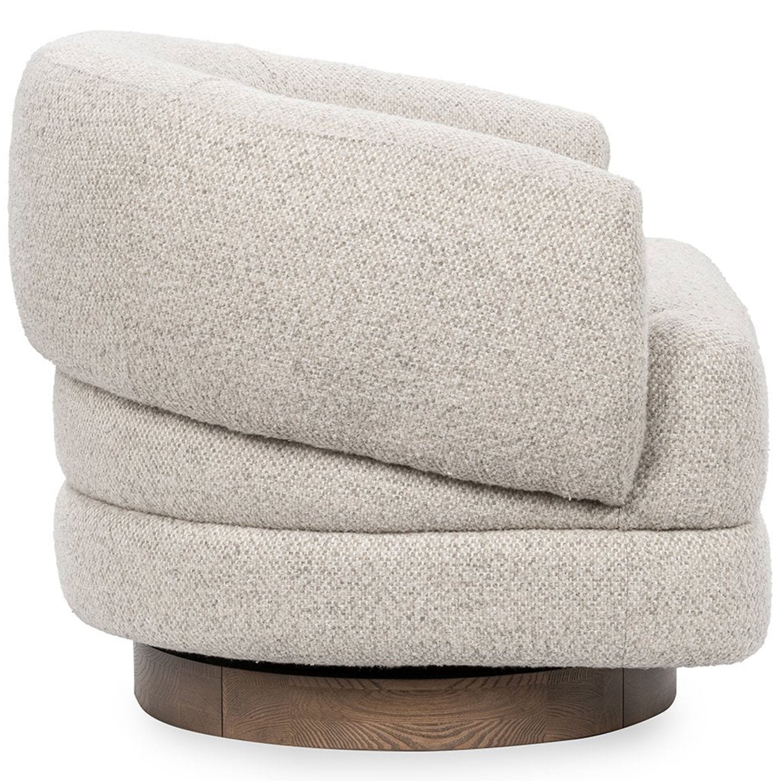 Chassia Swivel Chair, Dusty Beige