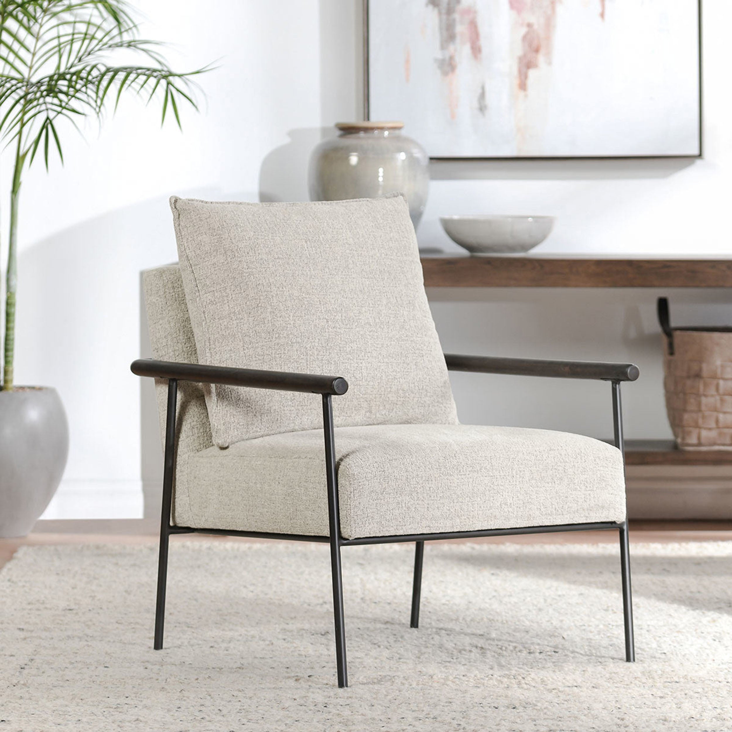 Cohen Accent Chair, Ivory