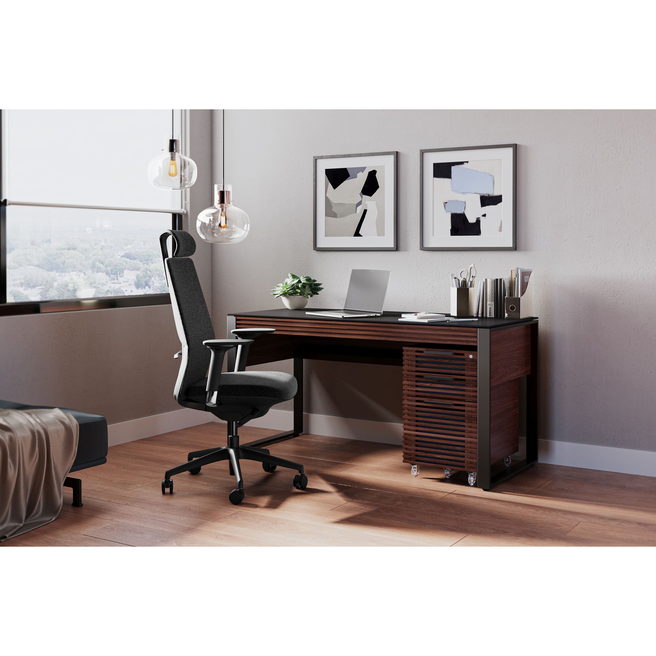 Corridor Office 6507, Chocolate Stained Walnut