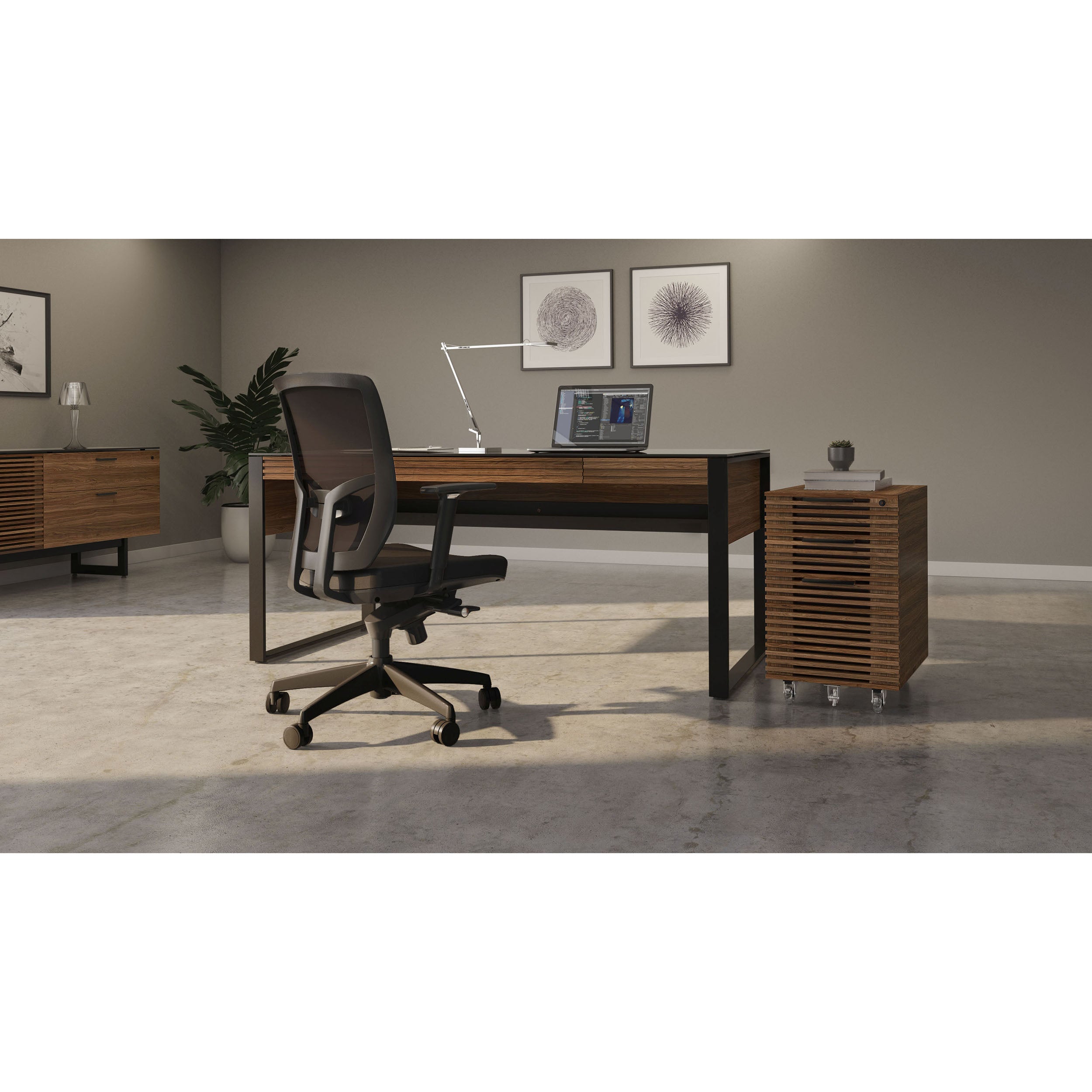 Corridor Office 6507, Natural Walnut
