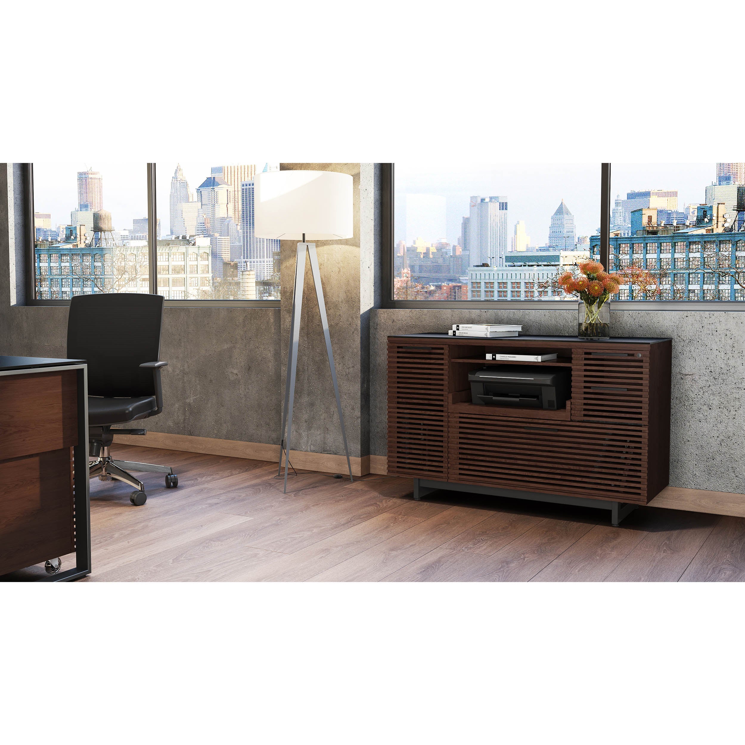 Corridor Office 6520, Chocolate Stained Walnut