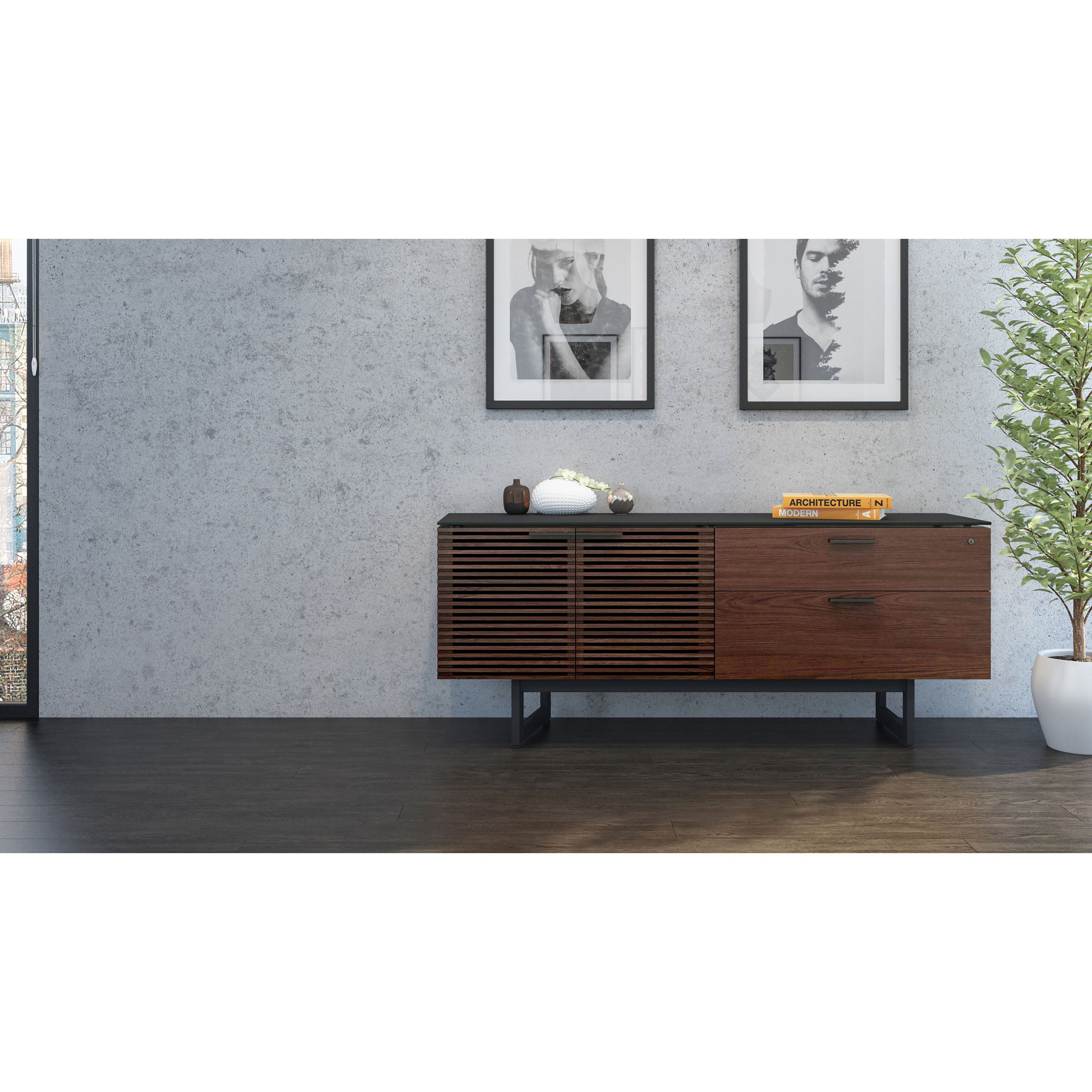 Corridor Office 6529, Chocolate Stained Walnut