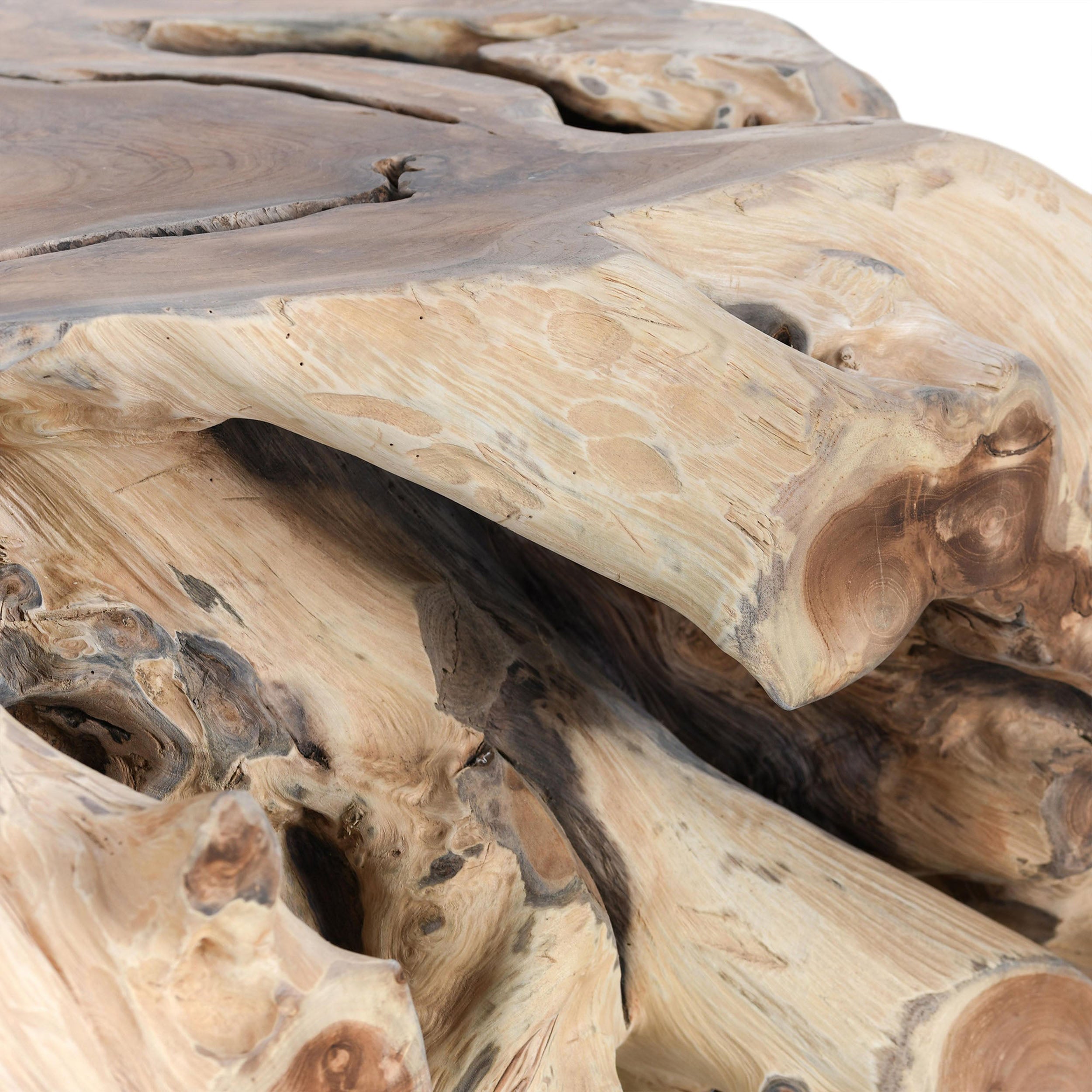 Cypress Square Teak Root Coffee Table, Natural