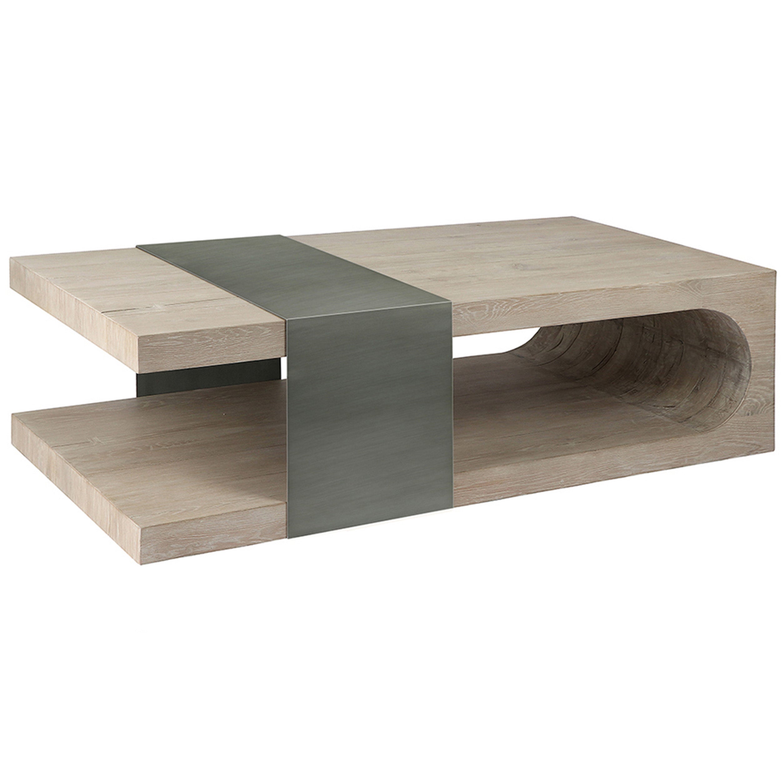 Danica Solid Wood Coffee Table, Aged Cream