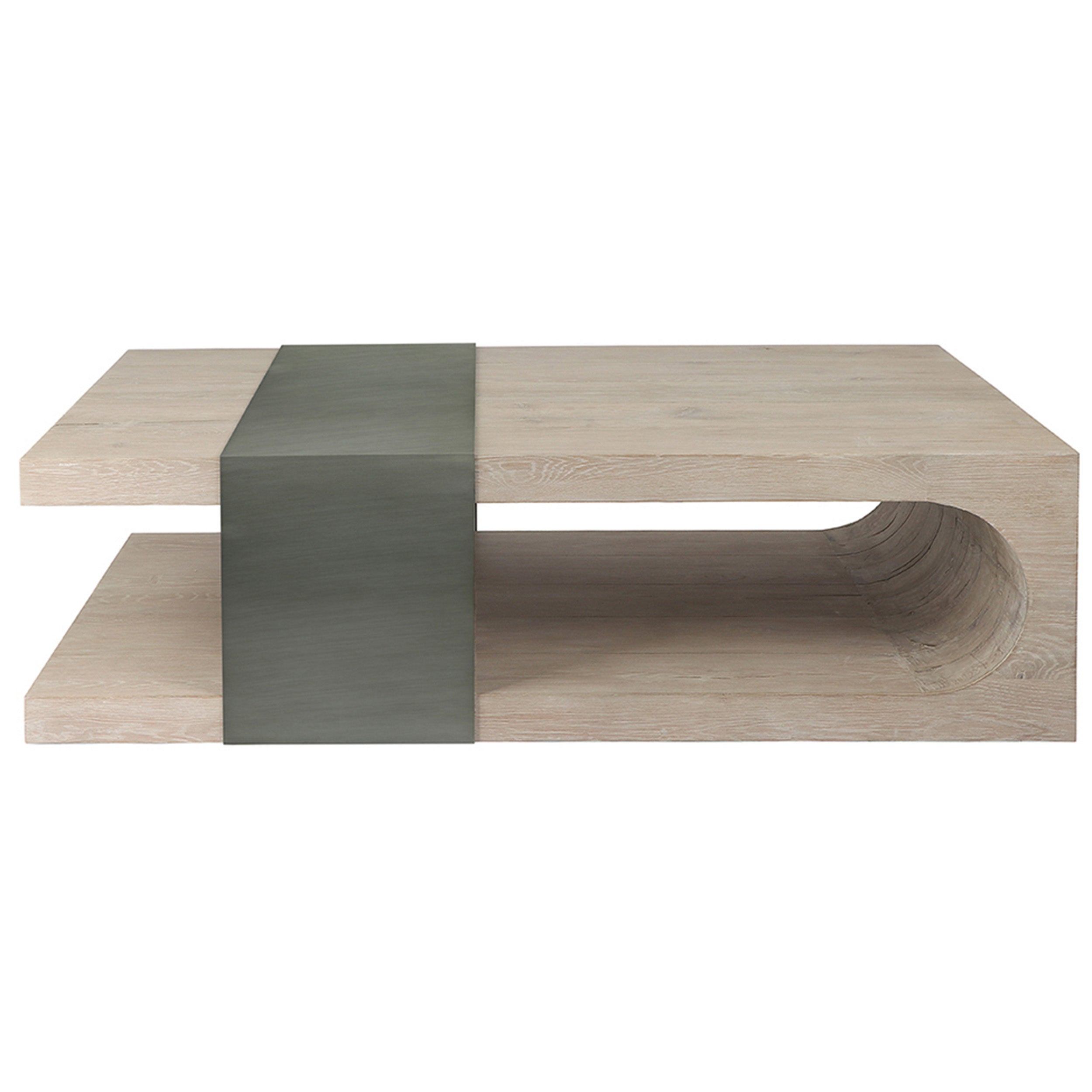 Danica Solid Wood Coffee Table, Aged Cream