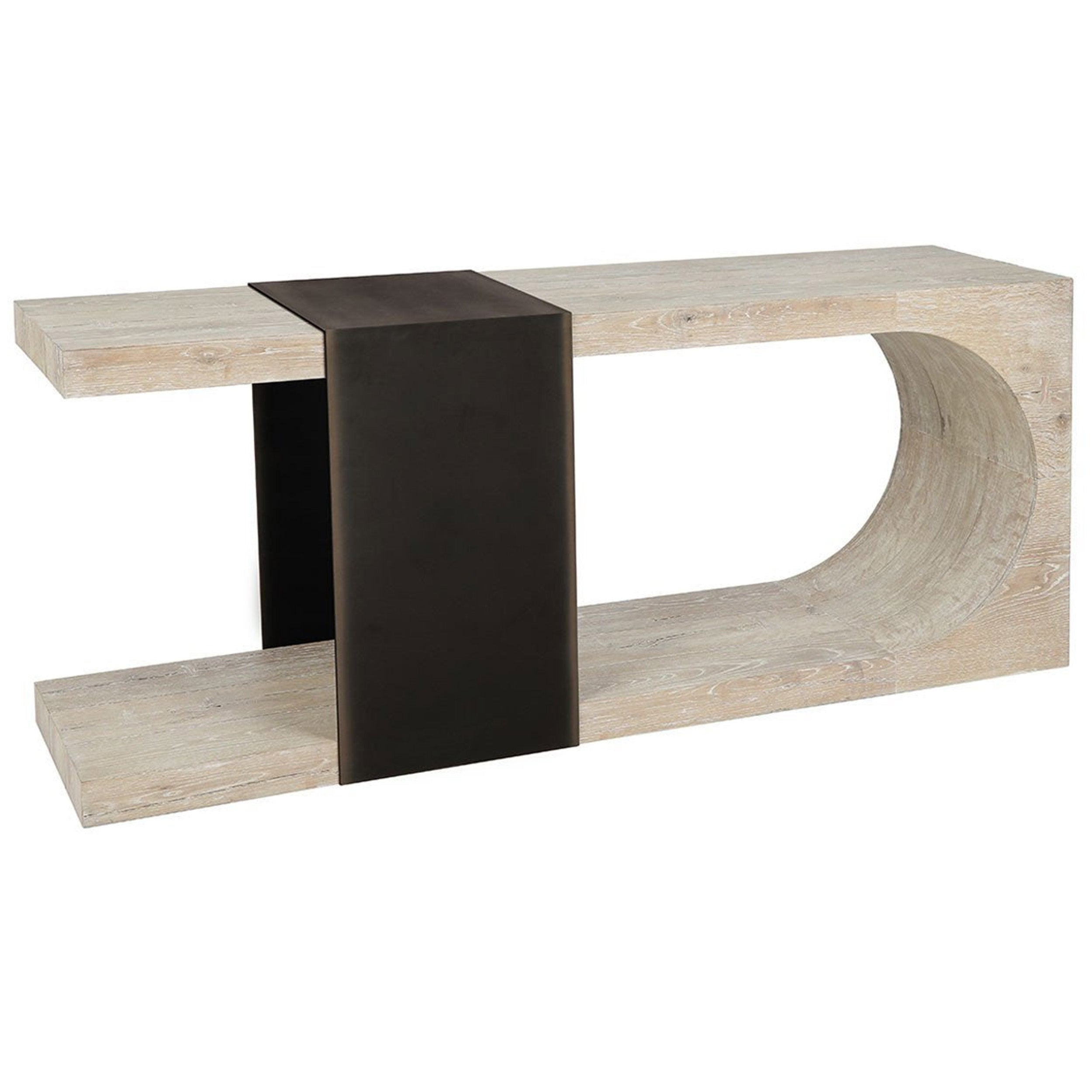 Danica Solid Wood Rectangle Console, Aged Cream