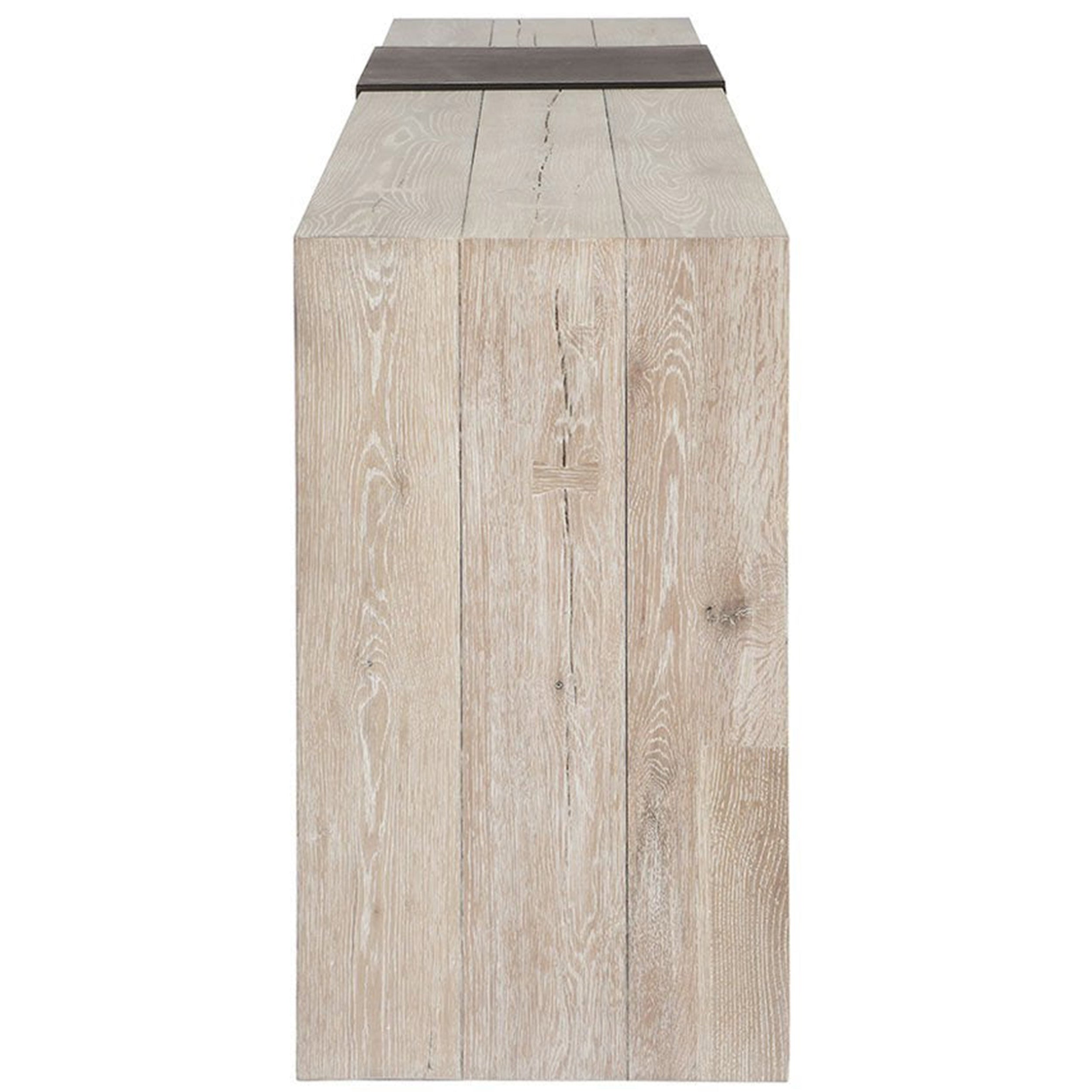 Danica Solid Wood Rectangle Console, Aged Cream