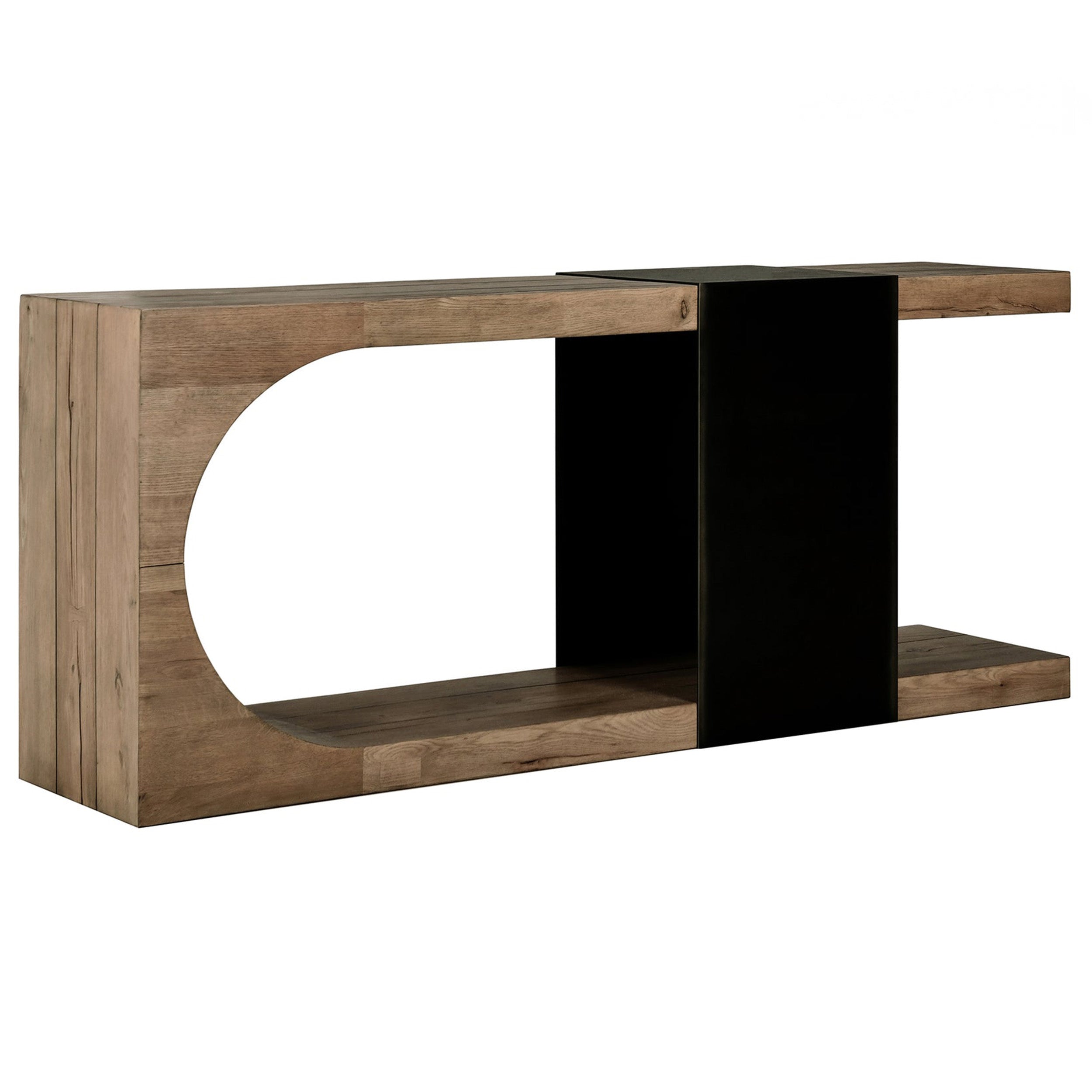 Danica Solid Wood Rectangle Console, Cafe Brown