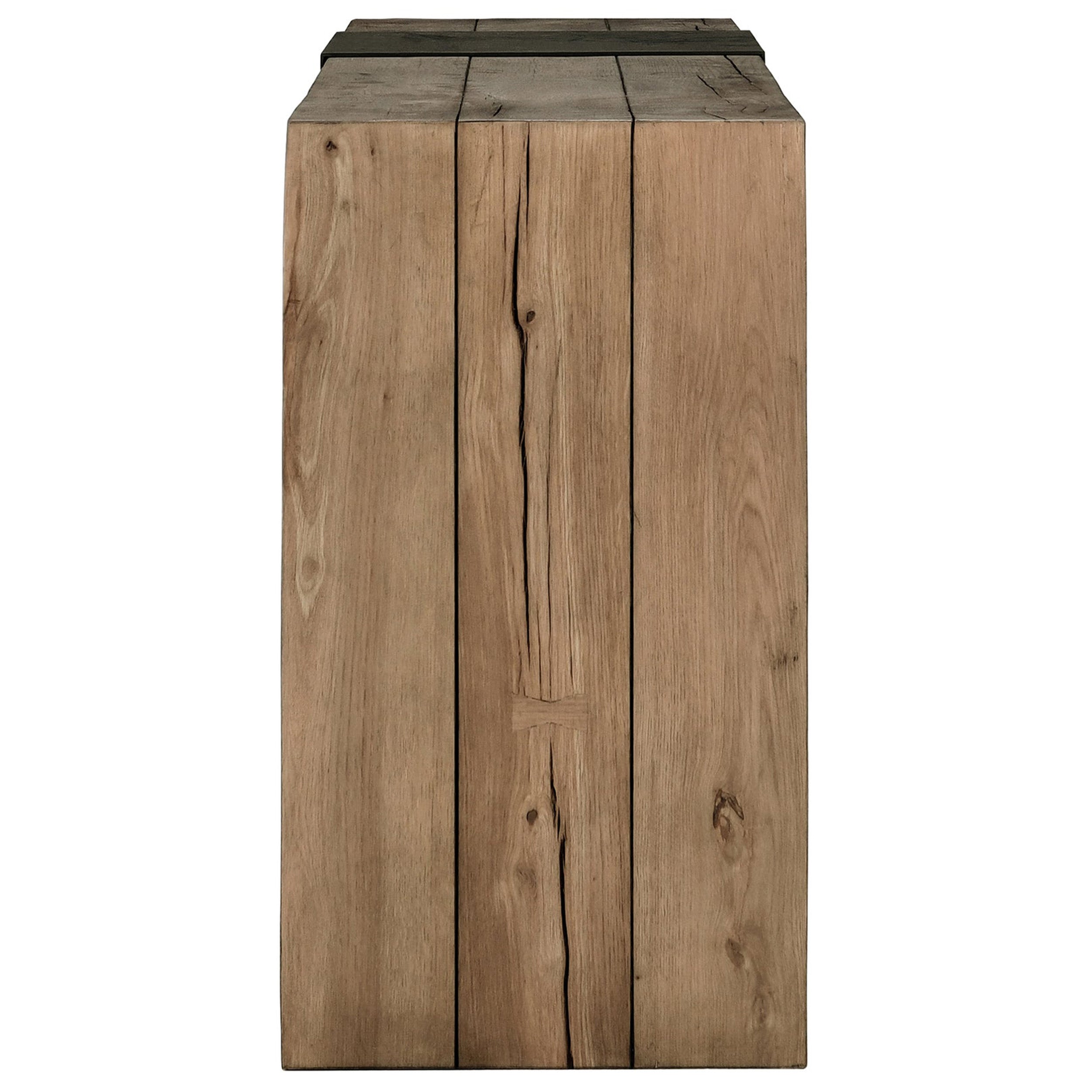 Danica Solid Wood Rectangle Console, Cafe Brown