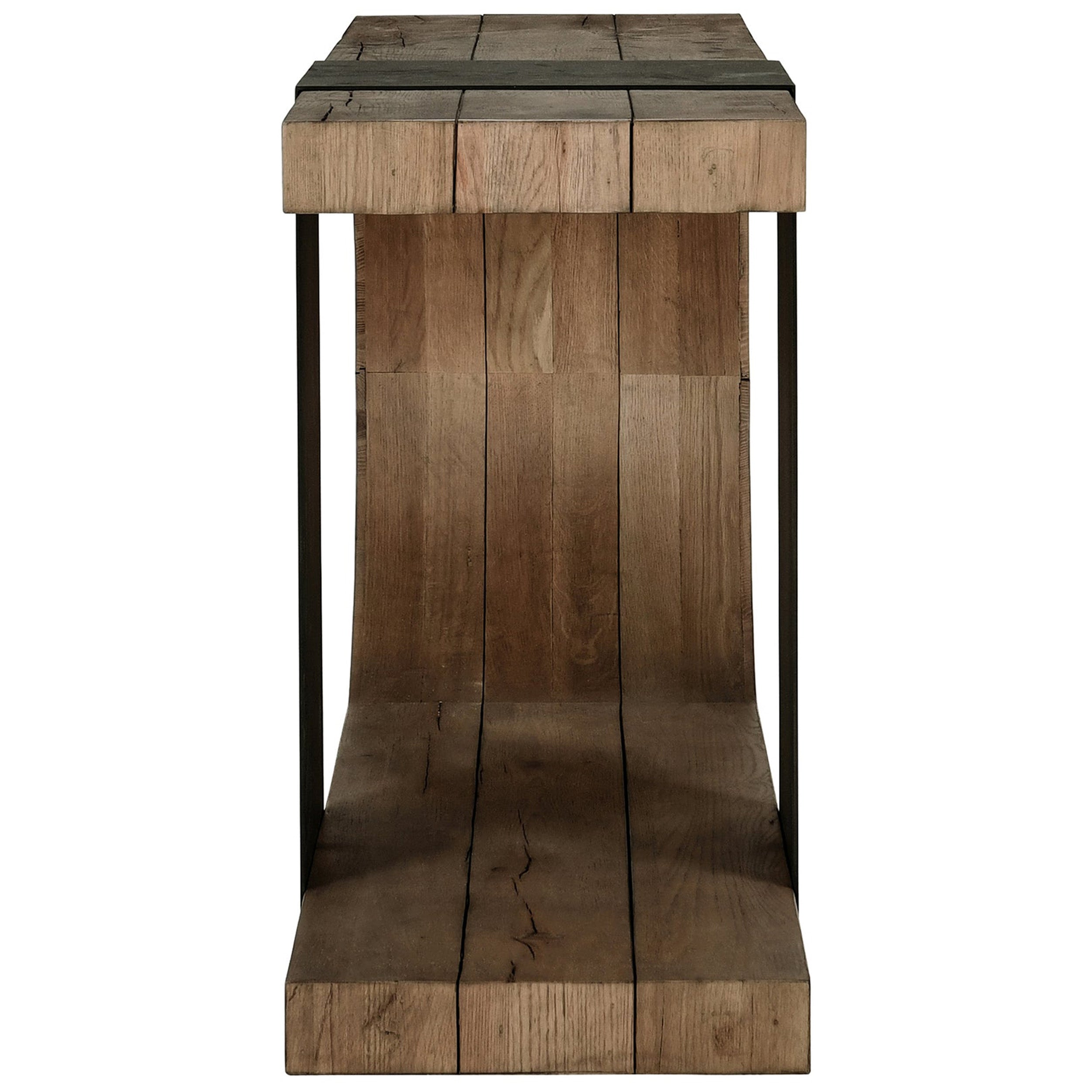 Danica Solid Wood Rectangle Console, Cafe Brown