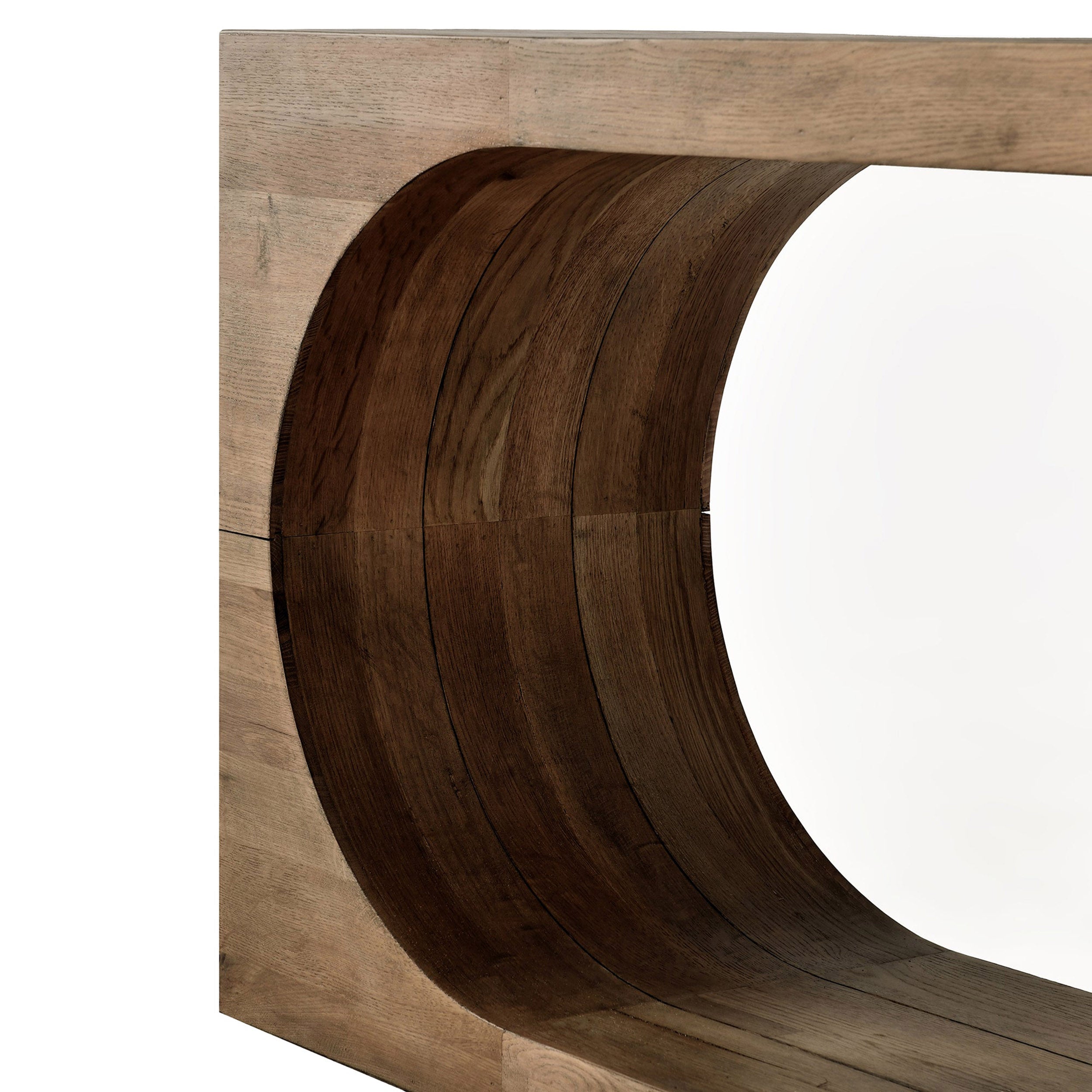 Danica Solid Wood Rectangle Console, Cafe Brown