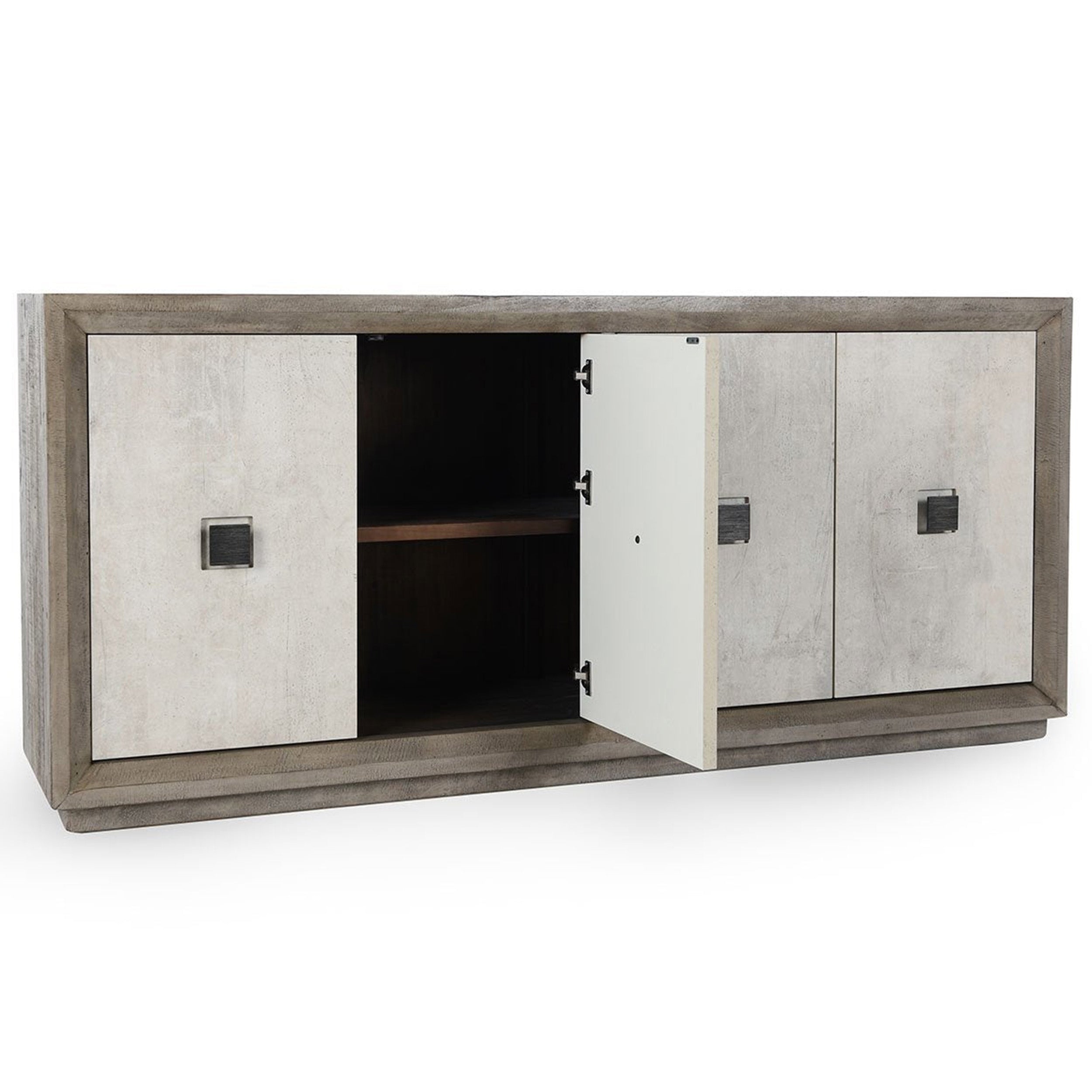 Denver 4Dr Cabinet, Distressed Grey