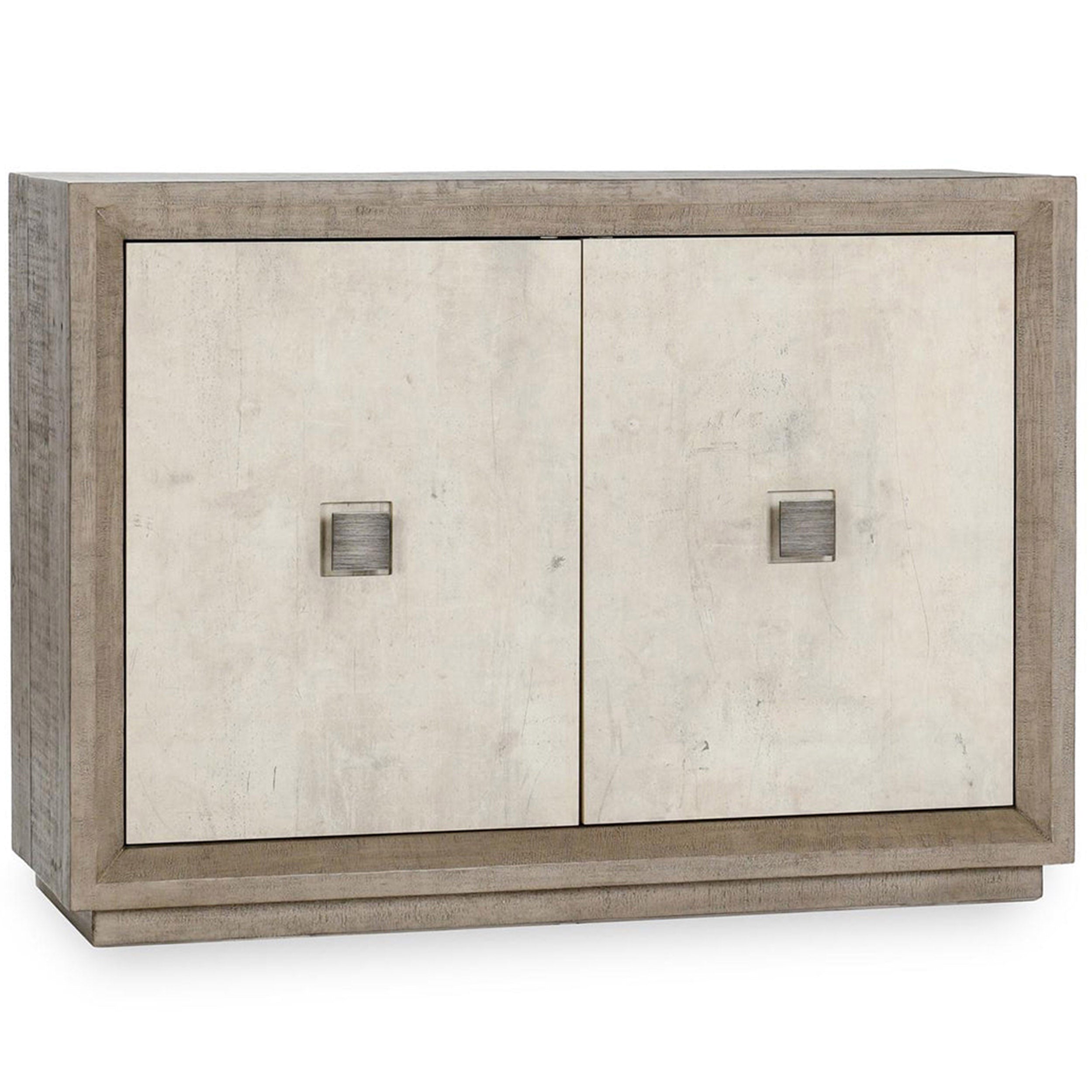 Denver Solid Wood 2Dr Cabinet, Distressed Grey