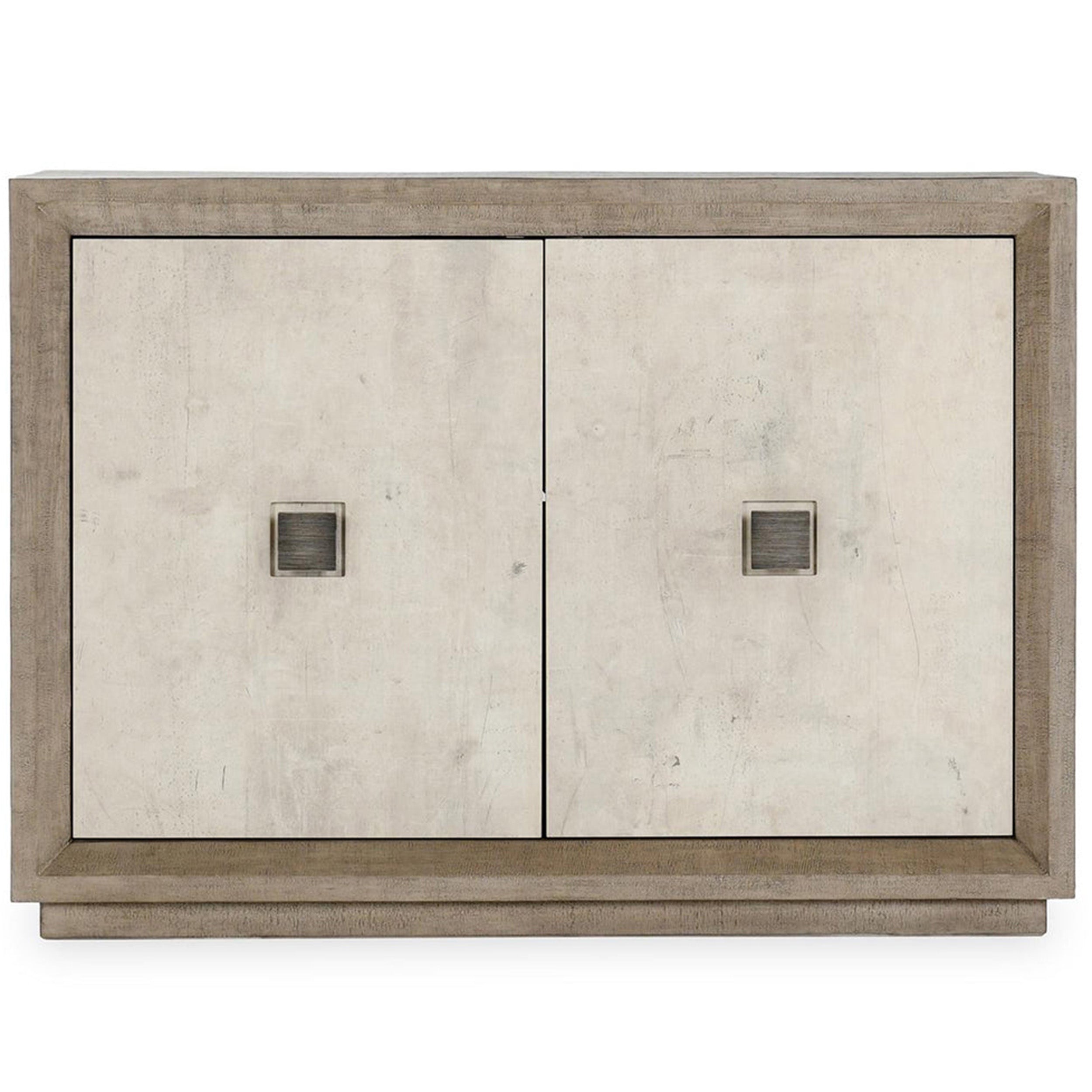 Denver Solid Wood 2Dr Cabinet, Distressed Grey