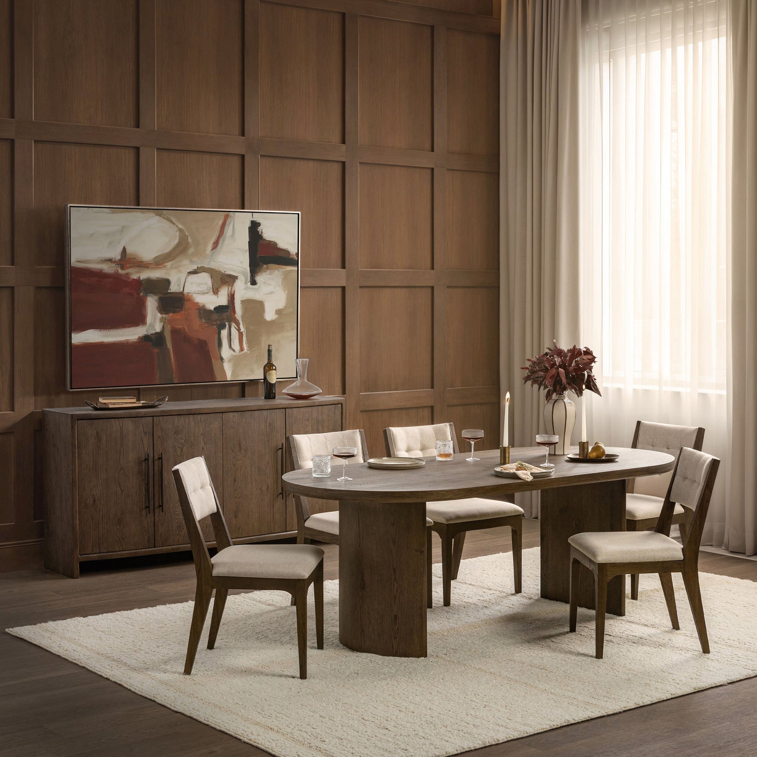 Estelle Dining Table, Soft Cocoa