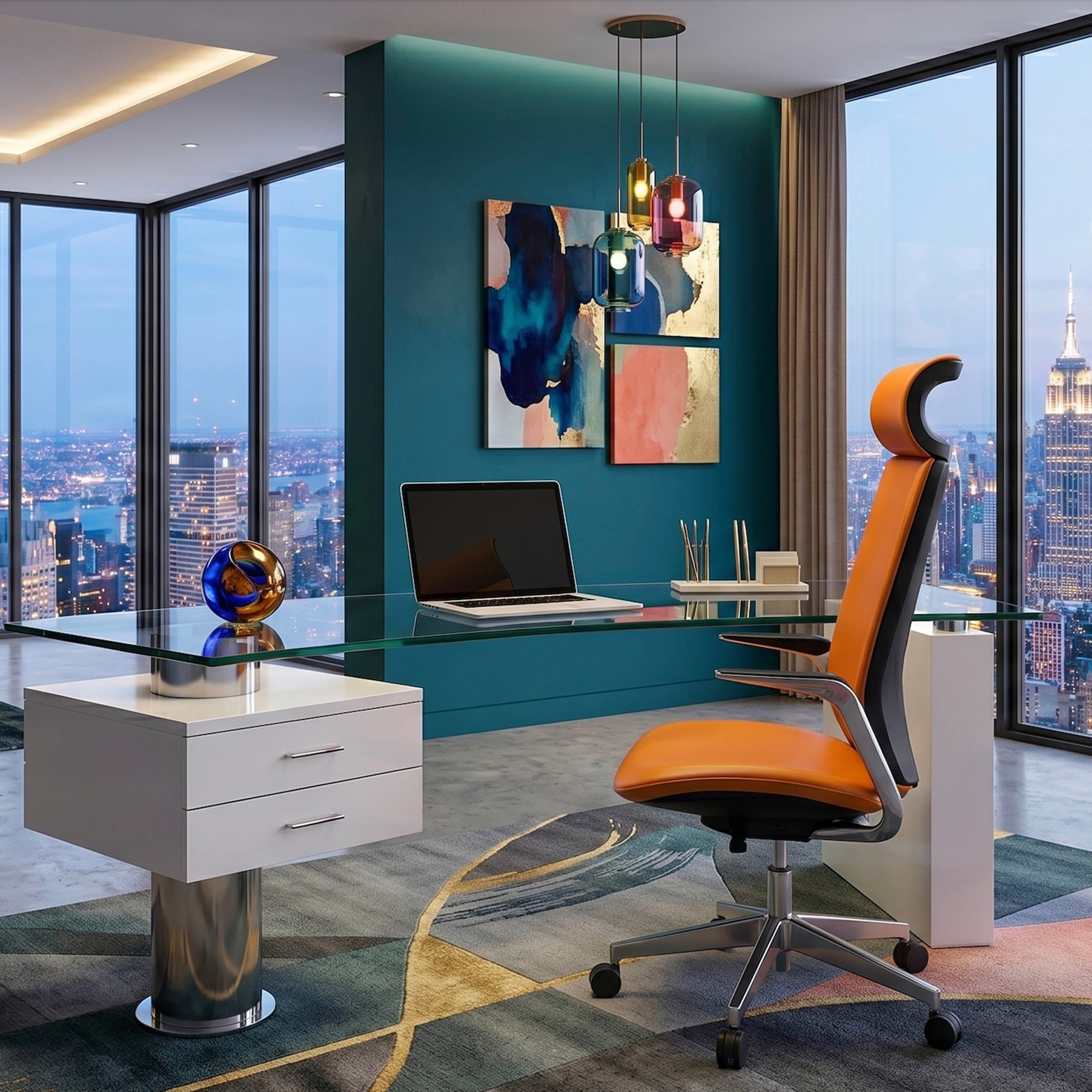 Flo F1-B Office Chair, Orange