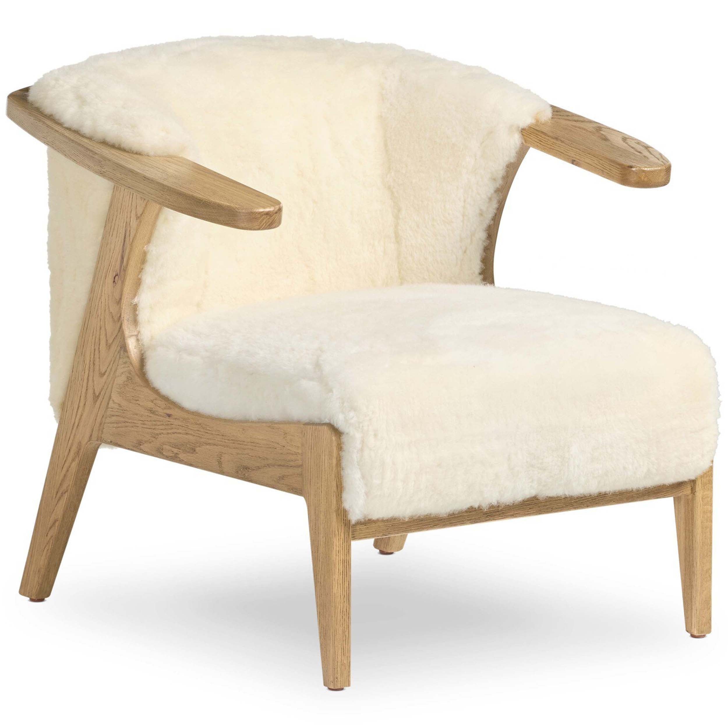 Fabian Chair, Cream Shearling