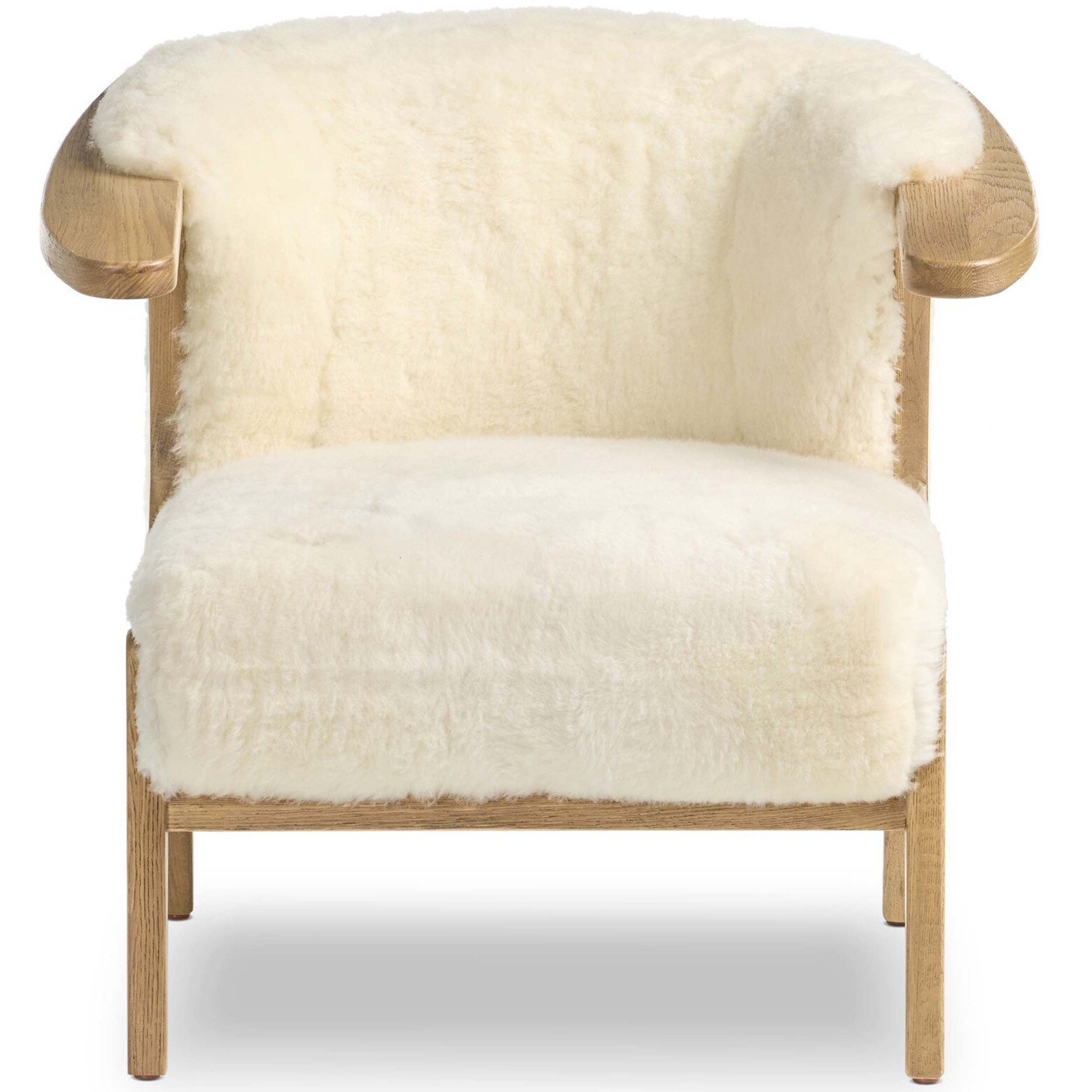 Fabian Chair, Cream Shearling