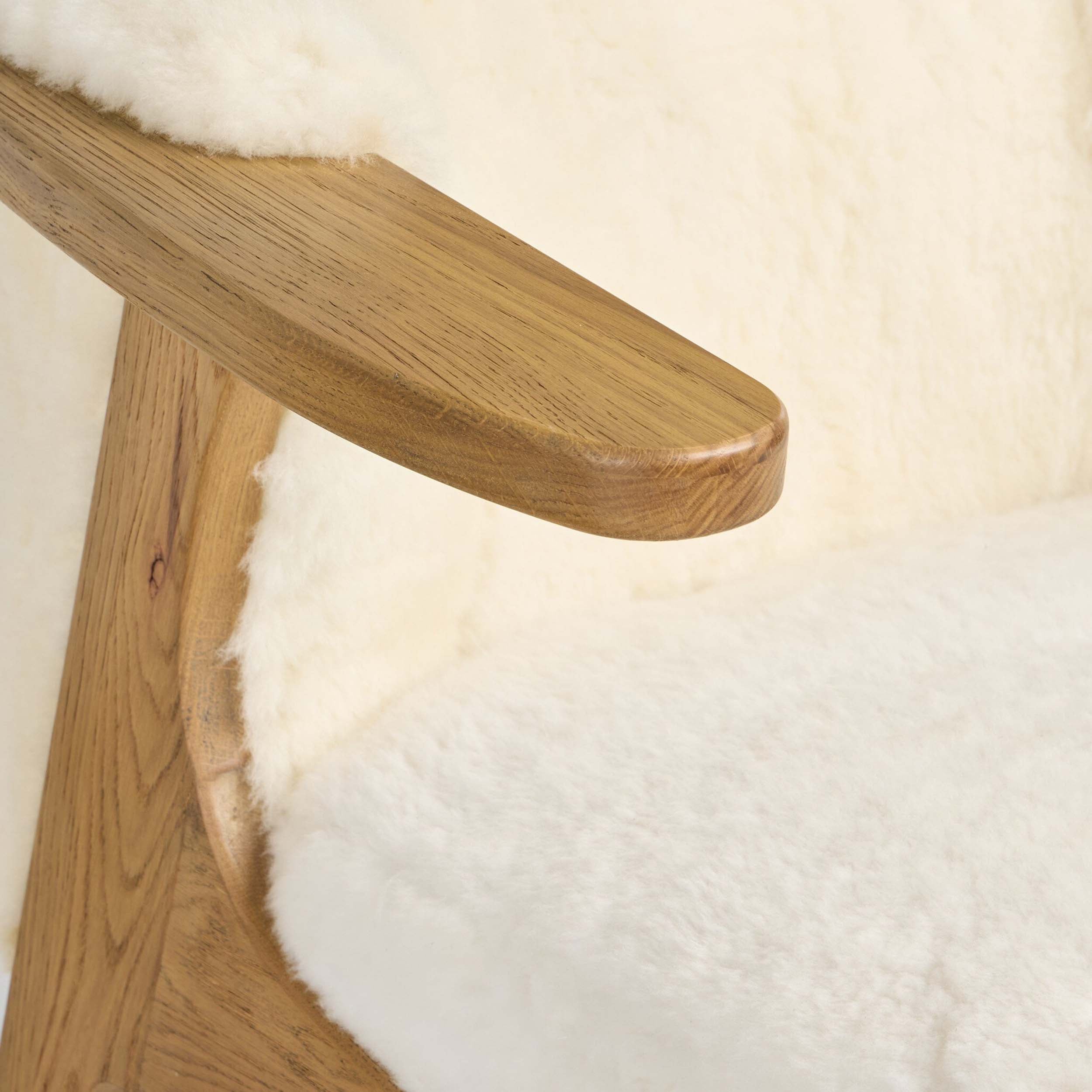 Fabian Chair, Cream Shearling