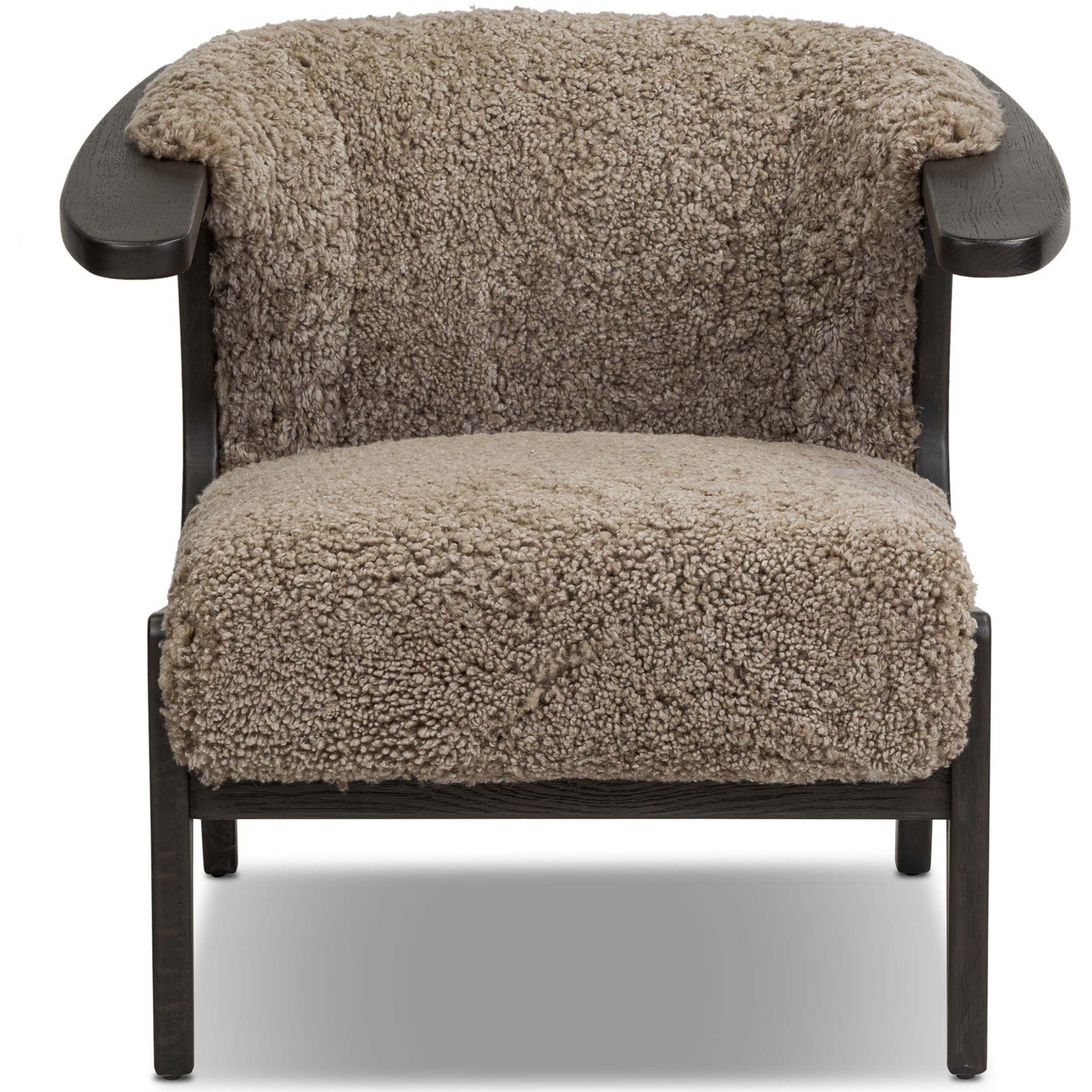Fabian Chair, Taupe Shearling