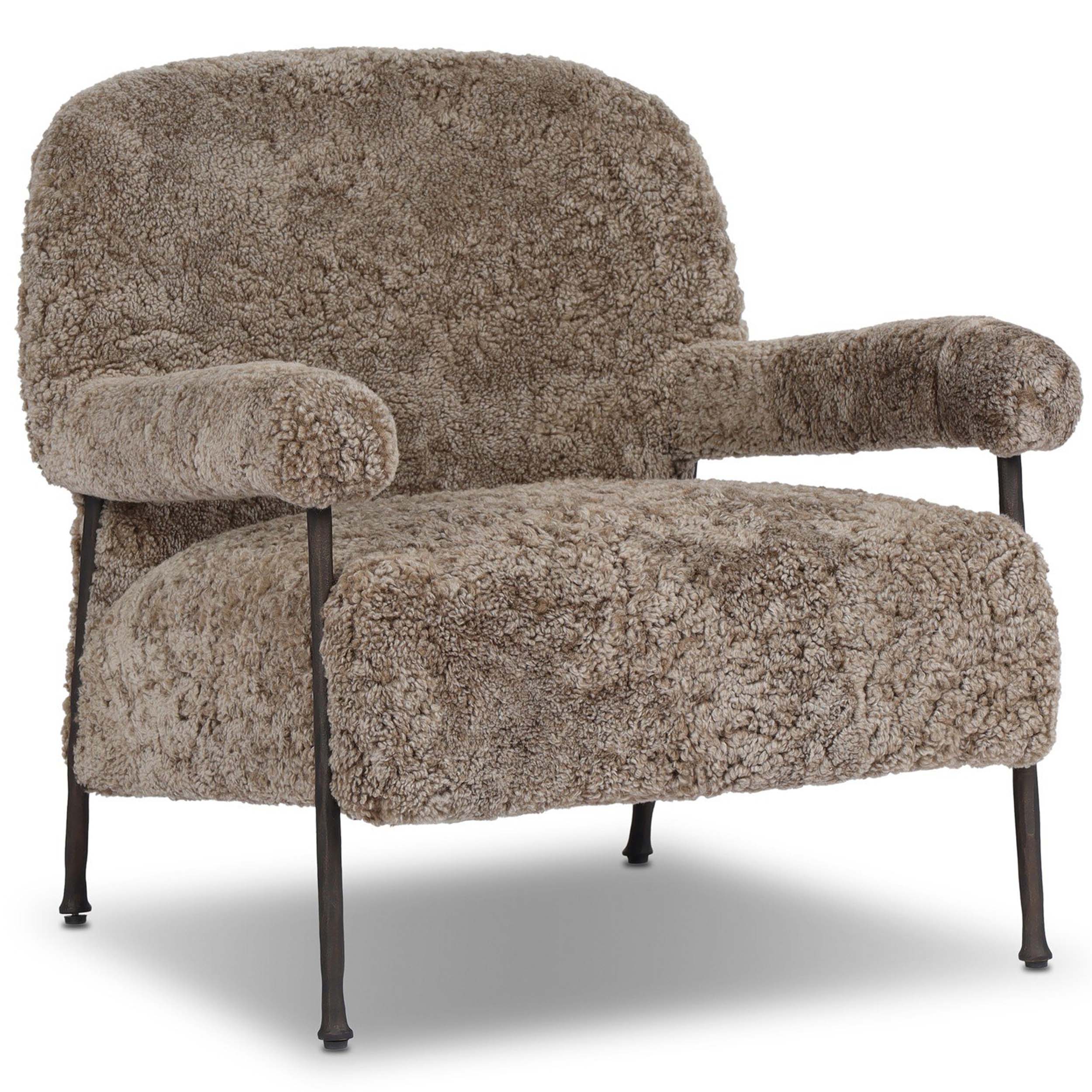 Gabriette Chair, Taupe Shearling